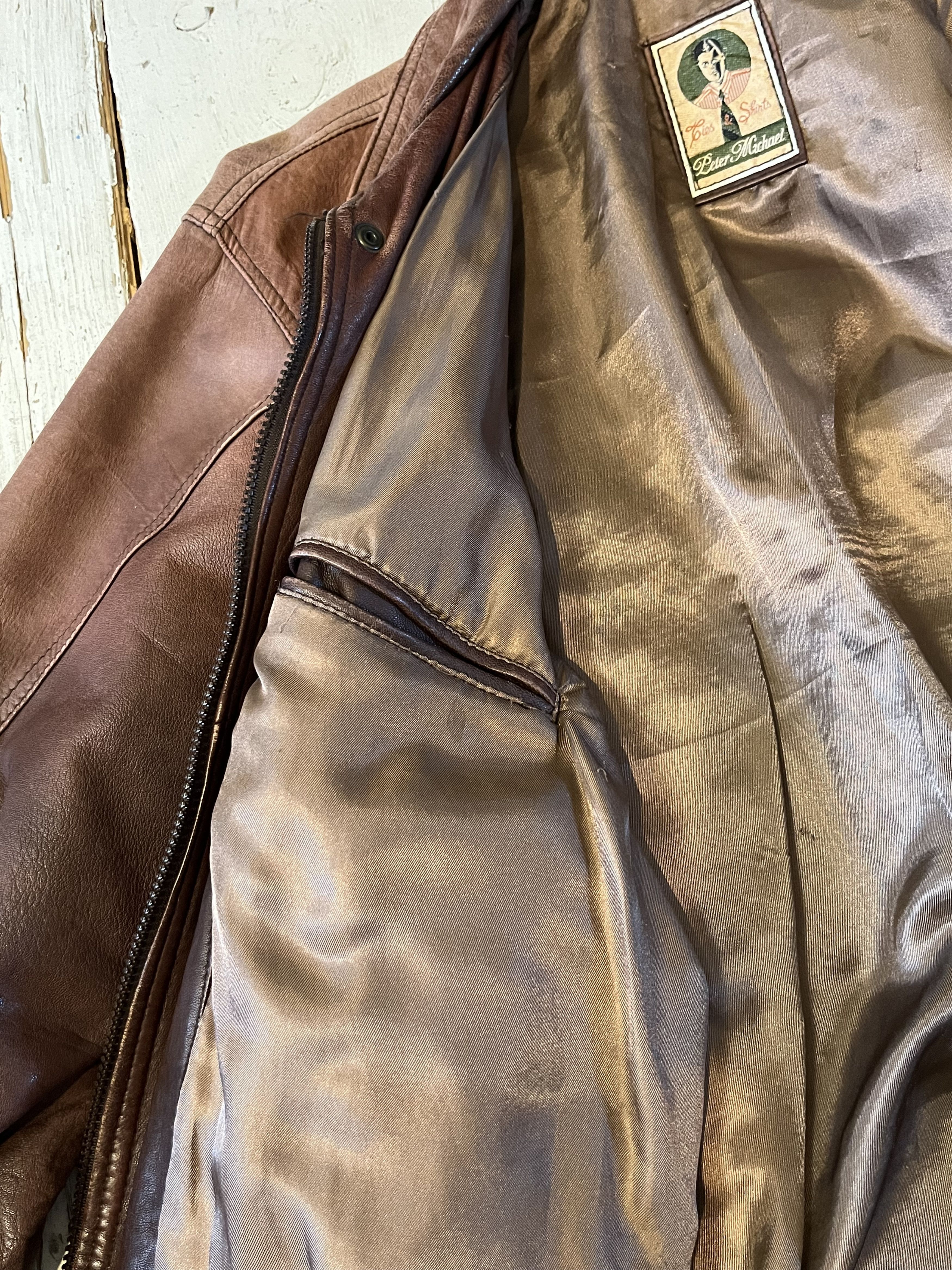 Japanese Brand × Vintage Vintage 80s/90s Leather Jacket Size US L / EU 52-54 / 3 - 11 Thumbnail