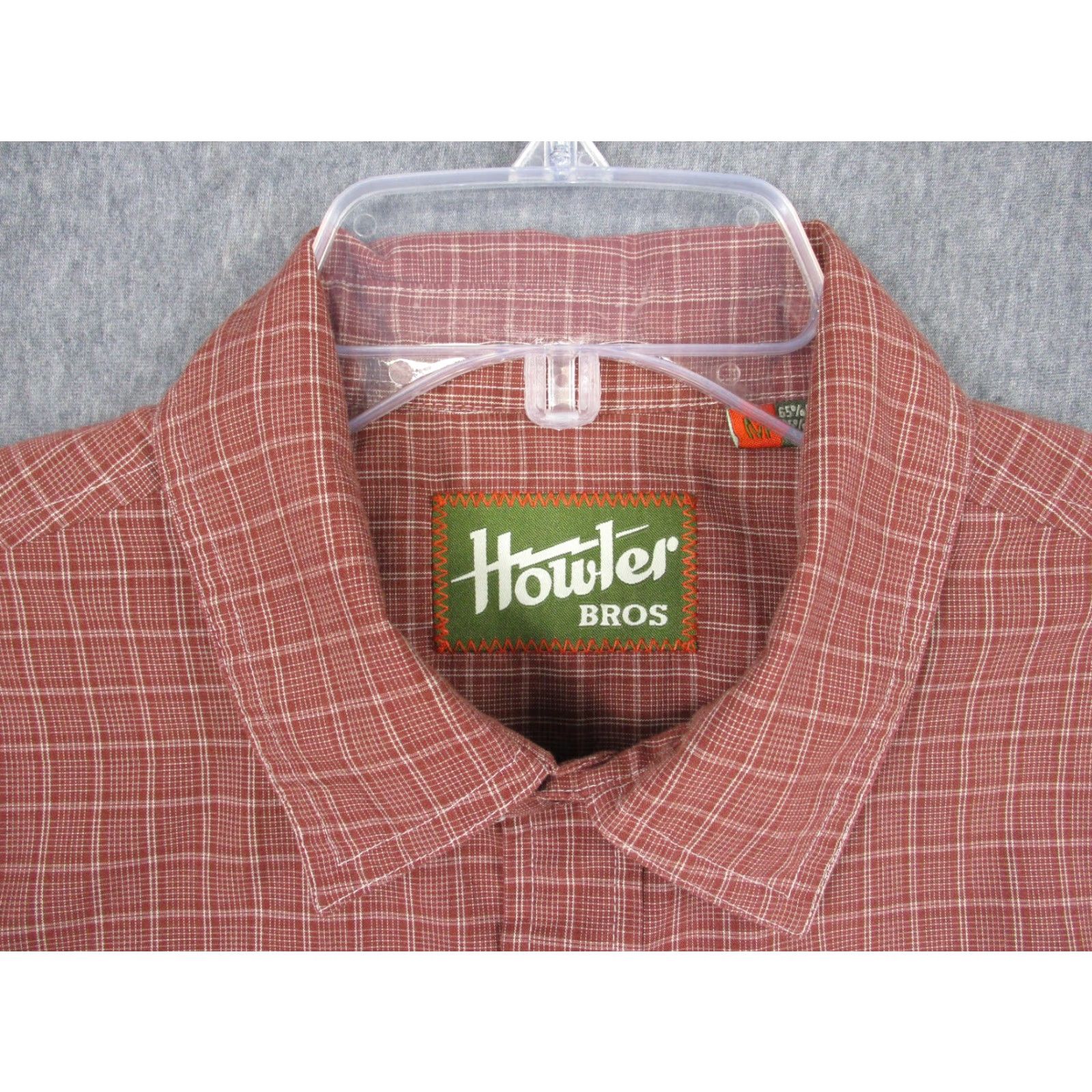 Howler Brothers Howler Brothers Shirt Mens M Red Plaid Button Long Sleeve Zip Monkey Logo Size US M / EU 48-50 / 2 - 2 Thumbnail