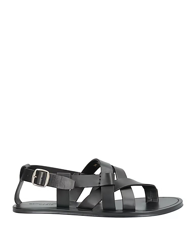 o1s1wg110724 Culver Sandals in Smooth Leather in Black