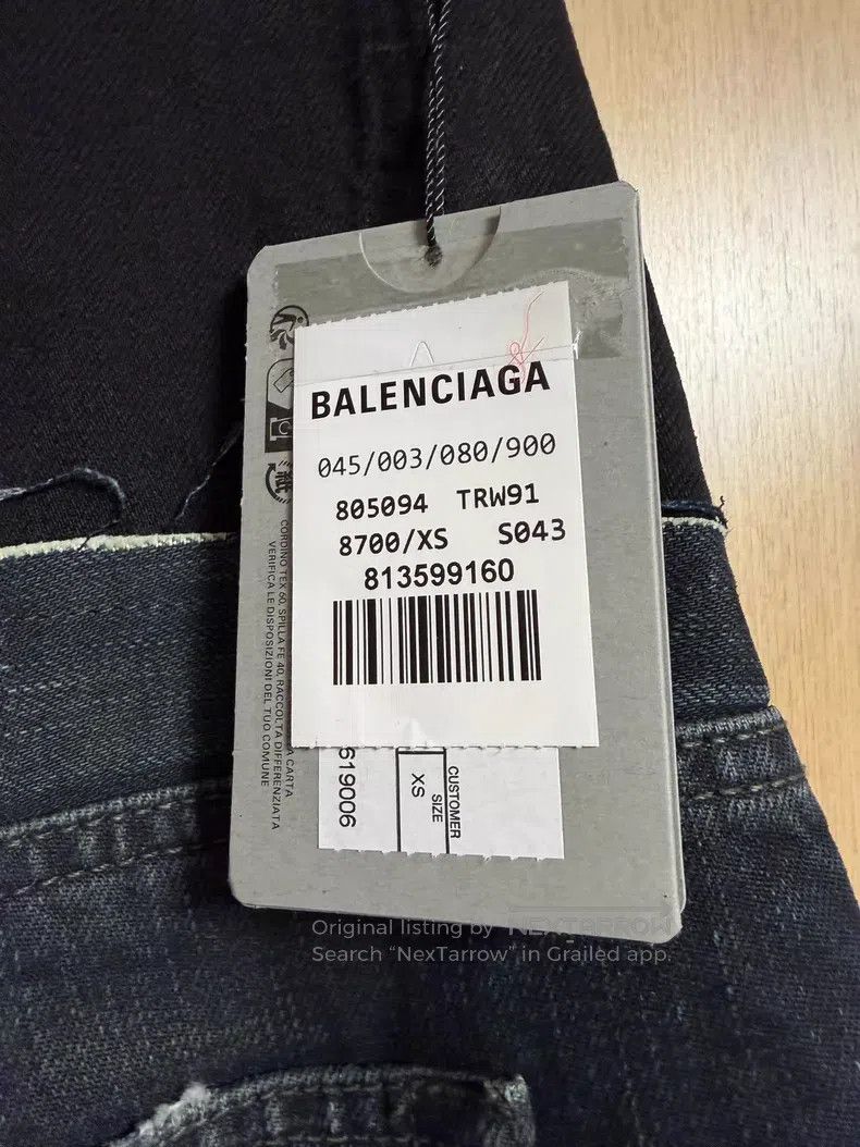 Balenciaga Balenciaga size XS Double Waist Stitched Distressed Denim Size US 27 - 4 Thumbnail