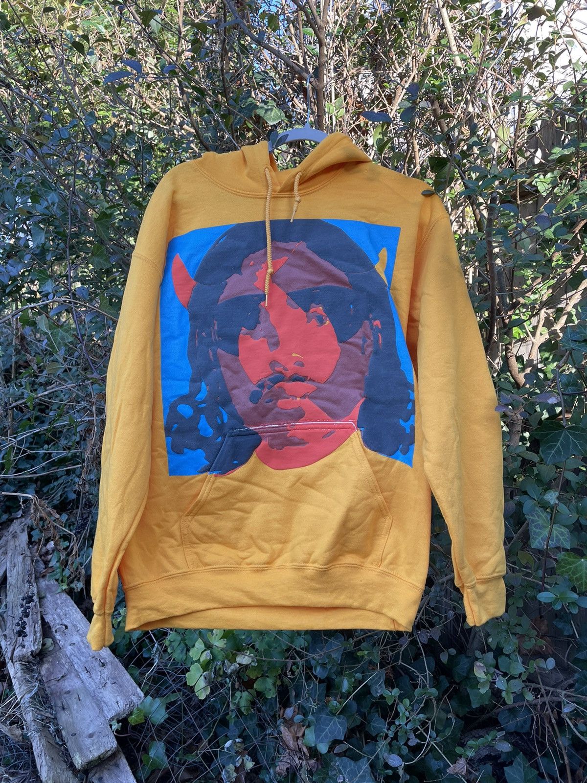 image of Cactus Plant Flea Market Steve Lacy Cpfm Tour Hoodie in Yellow, Men's (Size Medium)