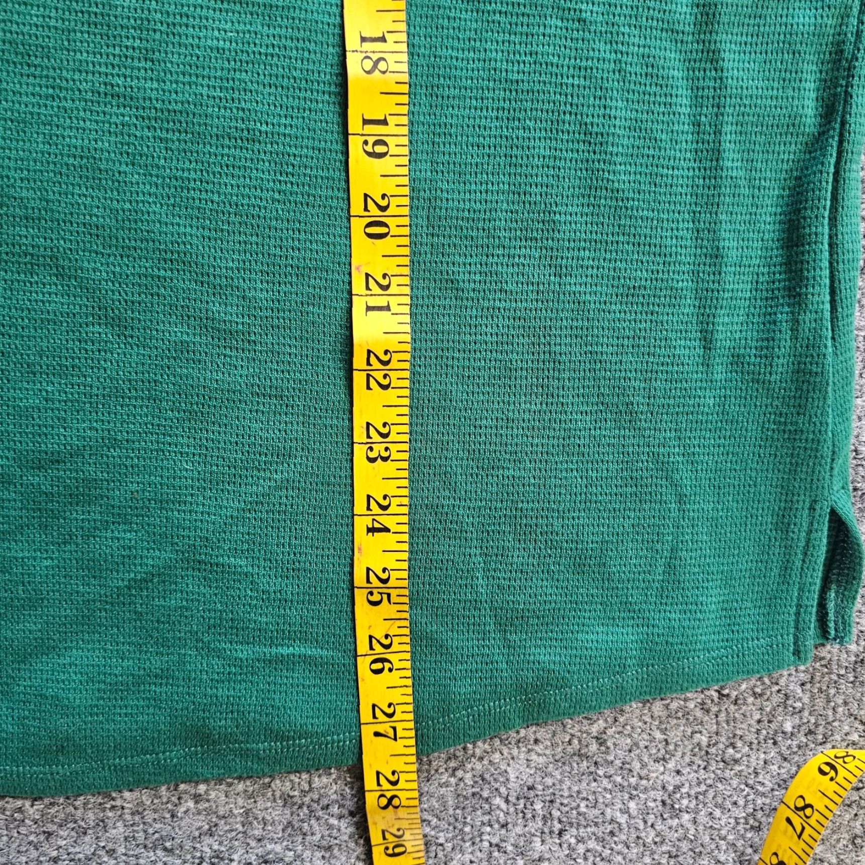 Quacker Factory Quacker Factory Shirt Women XL Green Henley Thermal Rhinestone Button Casual Size XL / US 12-14 / IT 48-50 - 7 Thumbnail