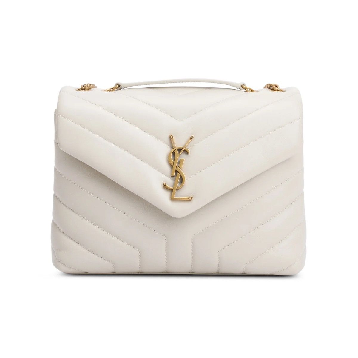 Saint Laurent Paris SAINT LAURENT 2021 White Quilted Leather Small Shoulder Bag Size ONE SIZE - 3 Thumbnail