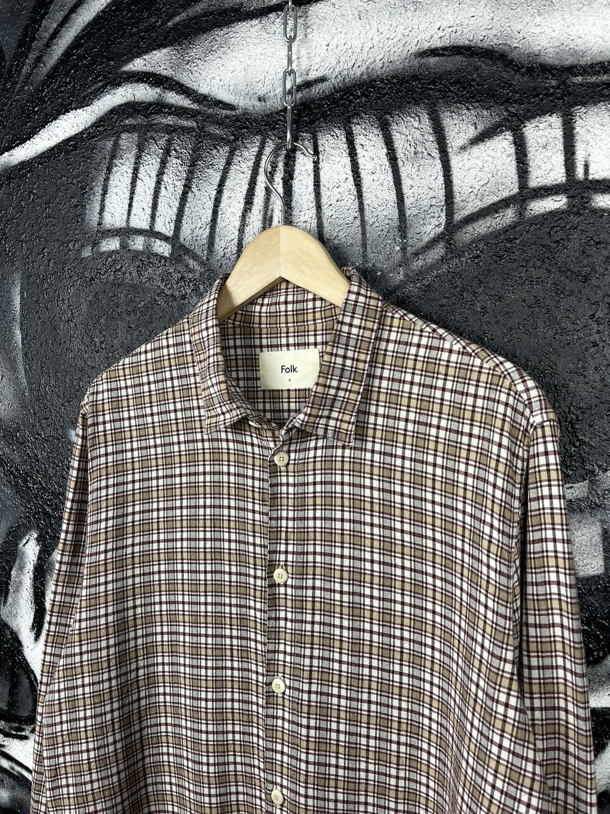 Folk Folk Plaid Shirt Button Up Men’s Size 4 Size US L / EU 52-54 / 3 - 3 Thumbnail