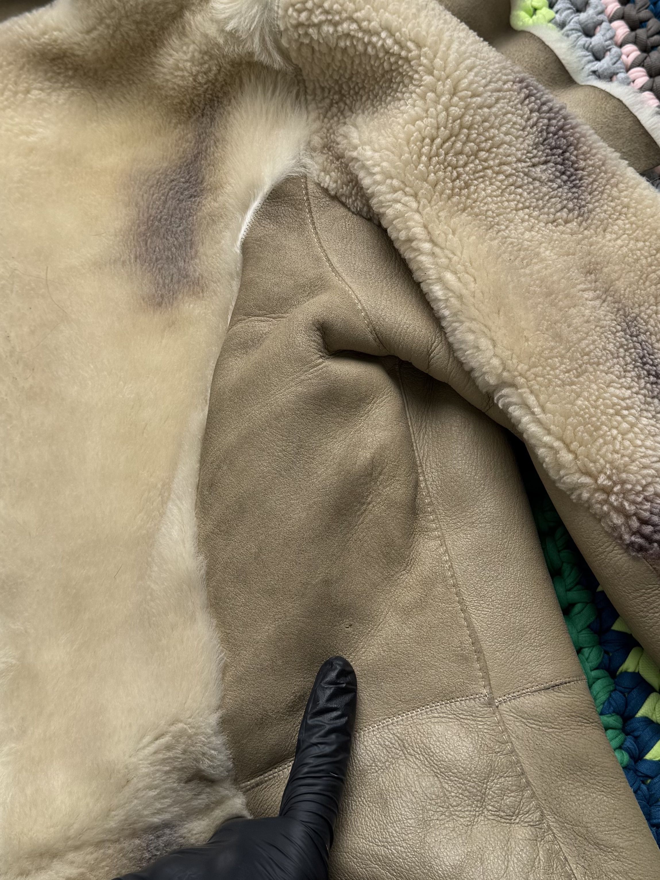 Vintage Vintage Real Sheepskin Hooded Coat (ET1)(D15) Size XL / US 12-14 / IT 48-50 - 24 Thumbnail
