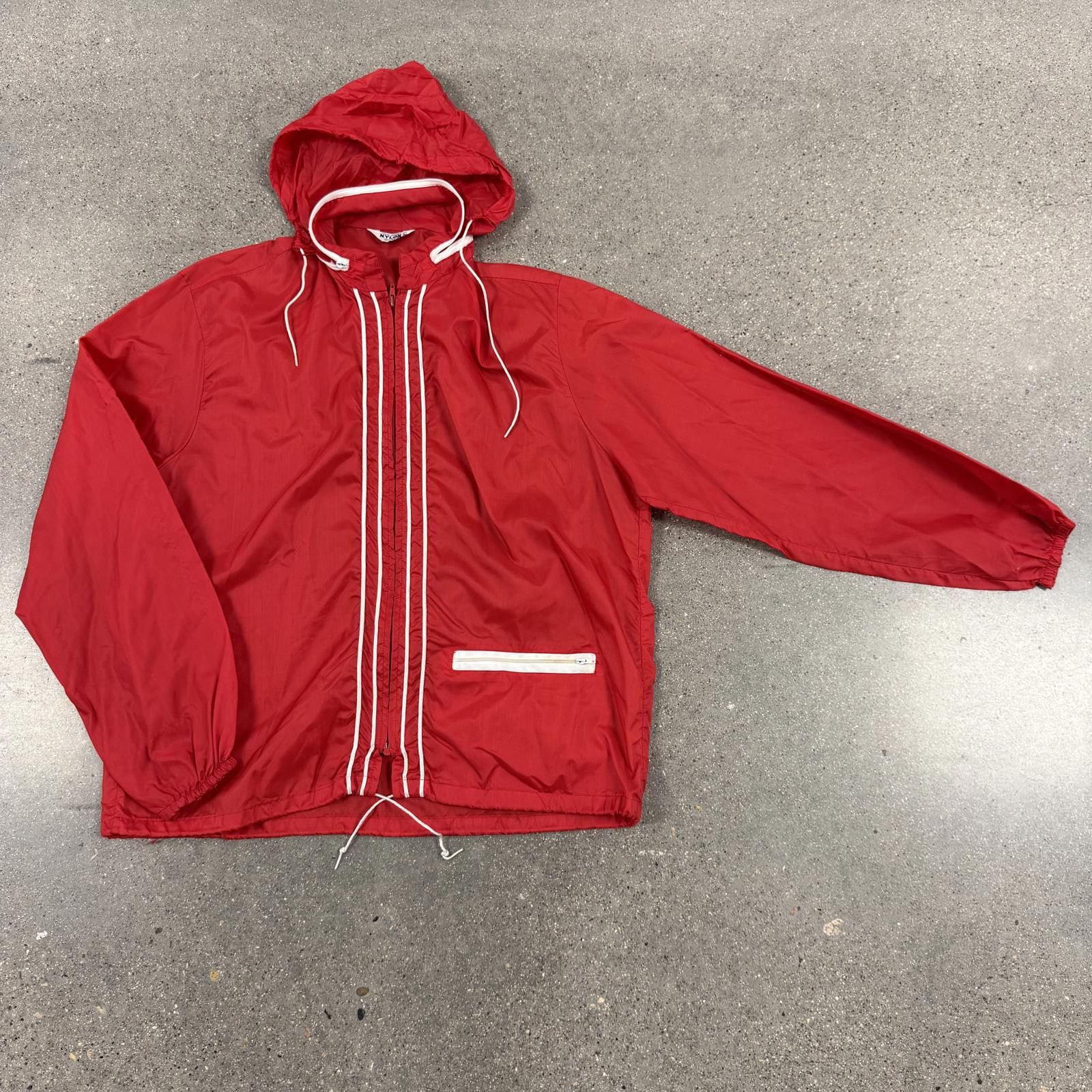DuPont Vtg 60s DUPONT Hot Rod / Surf Red Nylon Jacket L RARE Size US L / EU 52-54 / 3 - 1 Thumbnail