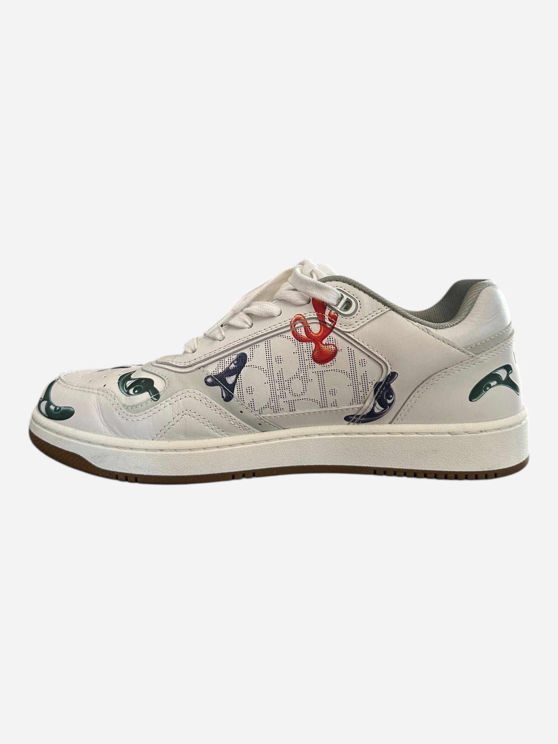 Dior Kenny Scharf White & Multicolor Oblique Faces B27 Sneakers Size US 10 / EU 43 - 6 Thumbnail
