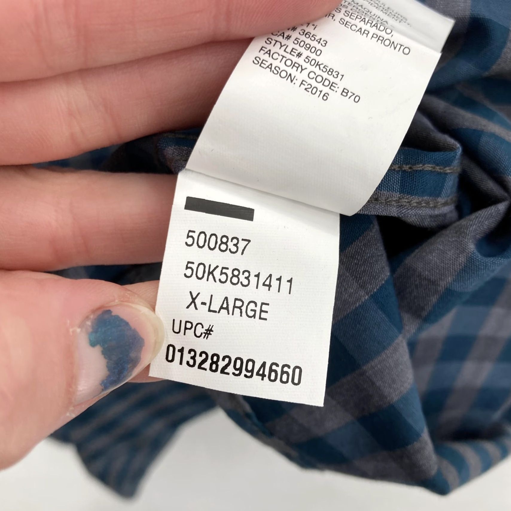 Van Heusen Van Heusen Shirt Mens XL 17-17.5 Blue Ultramarine Heather Plaid Button-Down NWT Size US XL / EU 56 / 4 - 7 Thumbnail