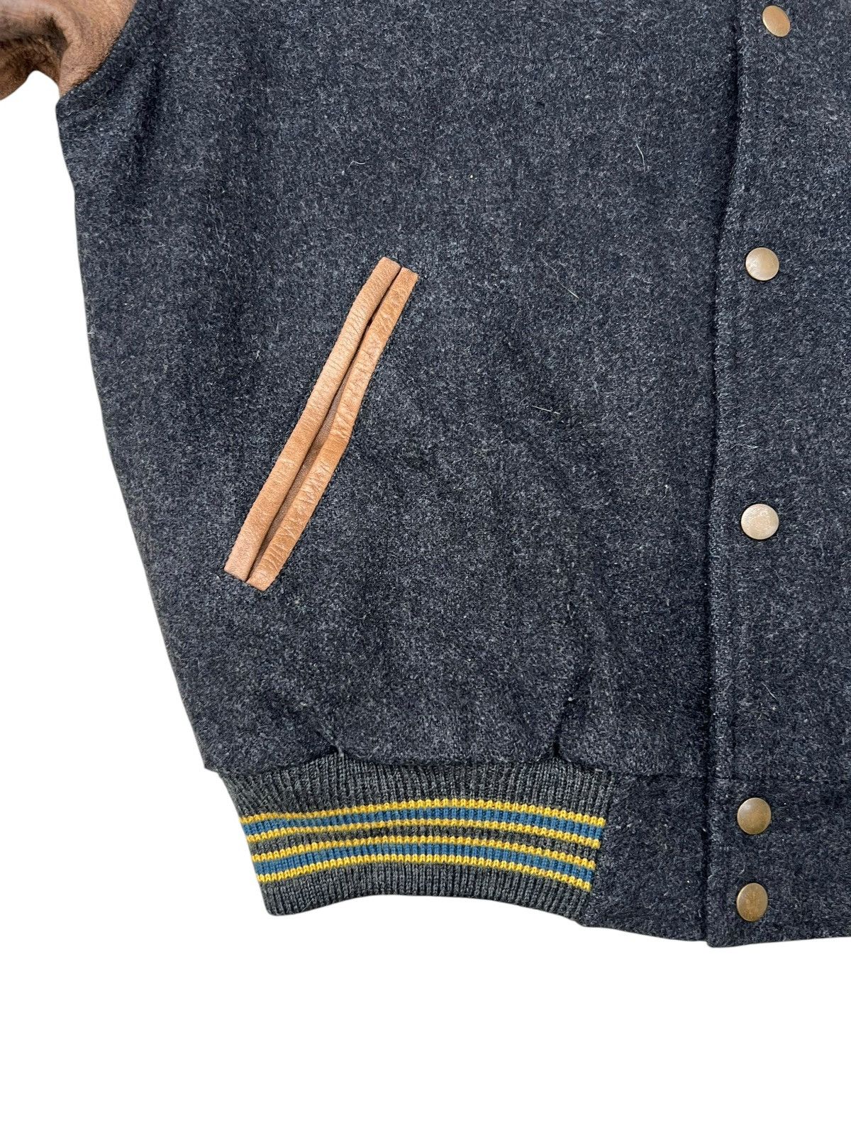 O'Neill Vintage 90s O’Neill Sun Shower Wool Leather Varsity Jacket Size US L / EU 52-54 / 3 - 5 Thumbnail