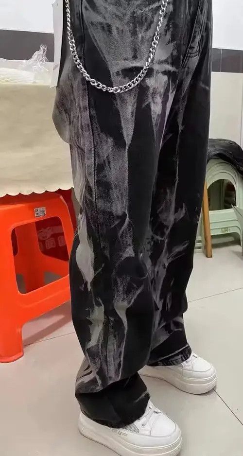 Other Tie Dye Washed Straight Wide Leg Pants Size US 31 - 2 Thumbnail
