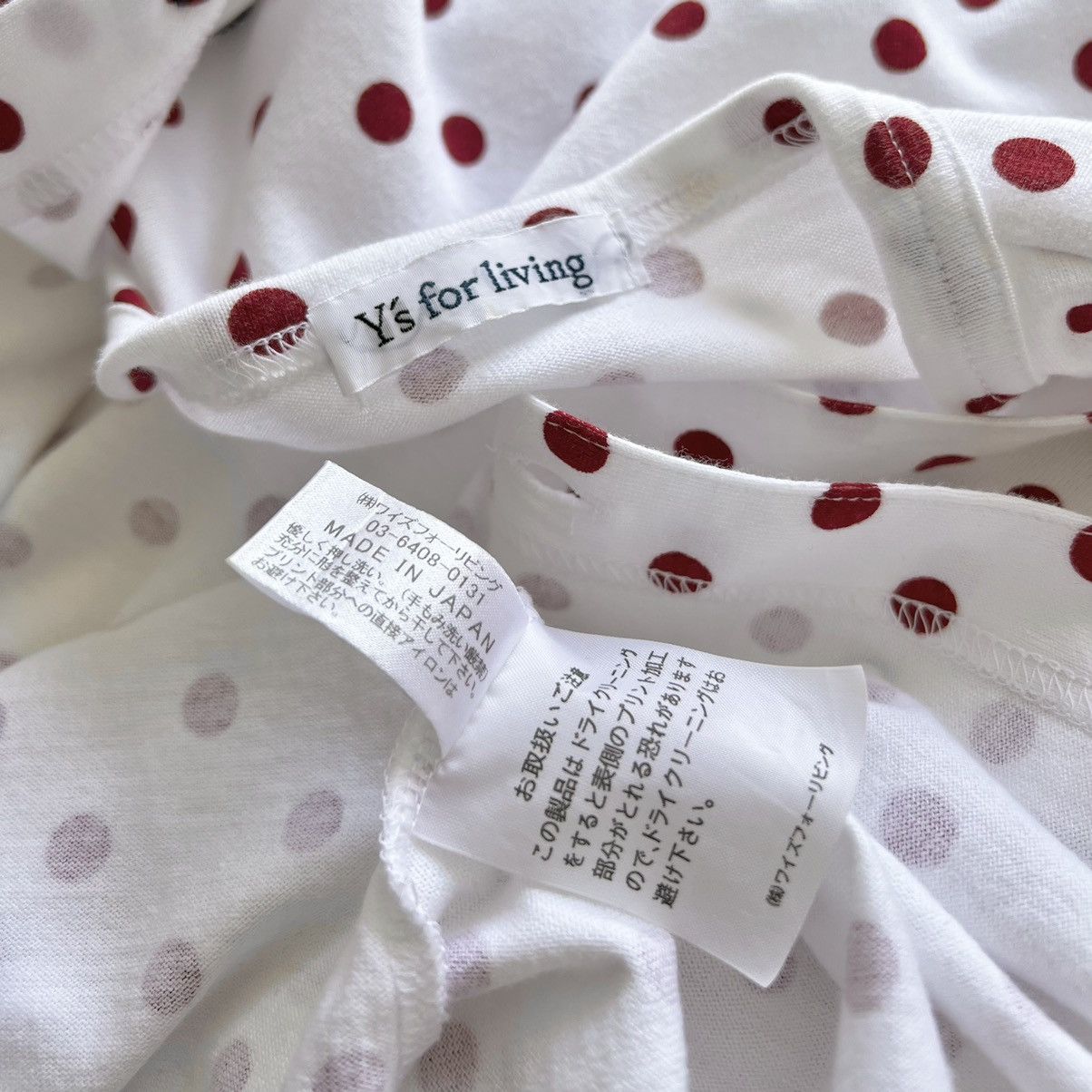 Y's × Yohji Yamamoto Yohji Yamamoto for Living Cotton Polka-Dots Button Shirt Size M / US 6-8 / IT 42-44 - 7 Thumbnail