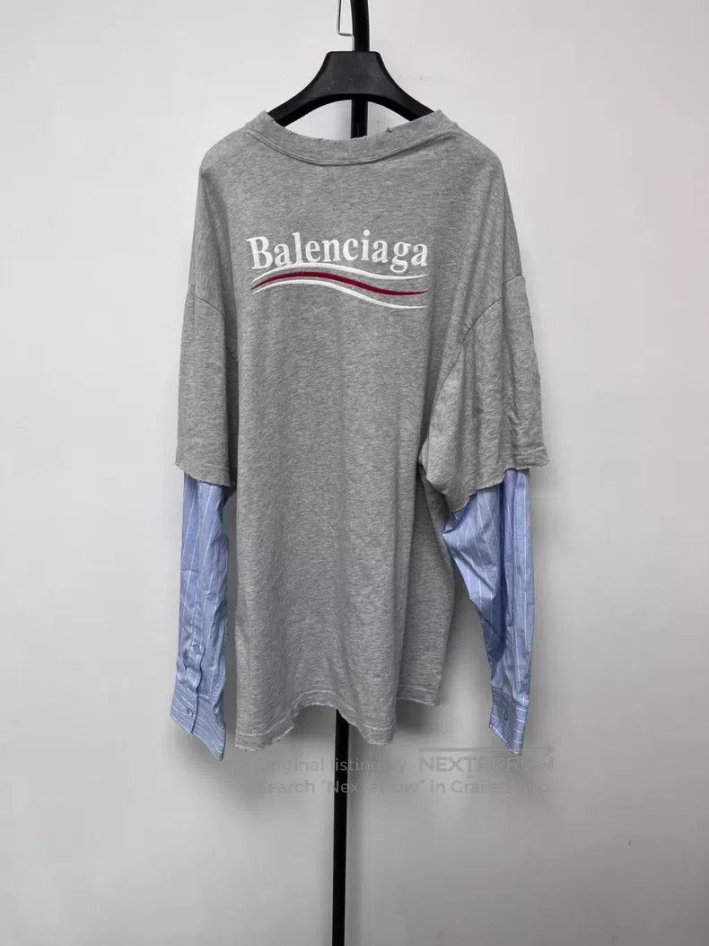 Balenciaga Balenciaga Casual Layered Round Neck Long Sleeve T-Shirt Size US XXS / EU 40 - 2 Thumbnail