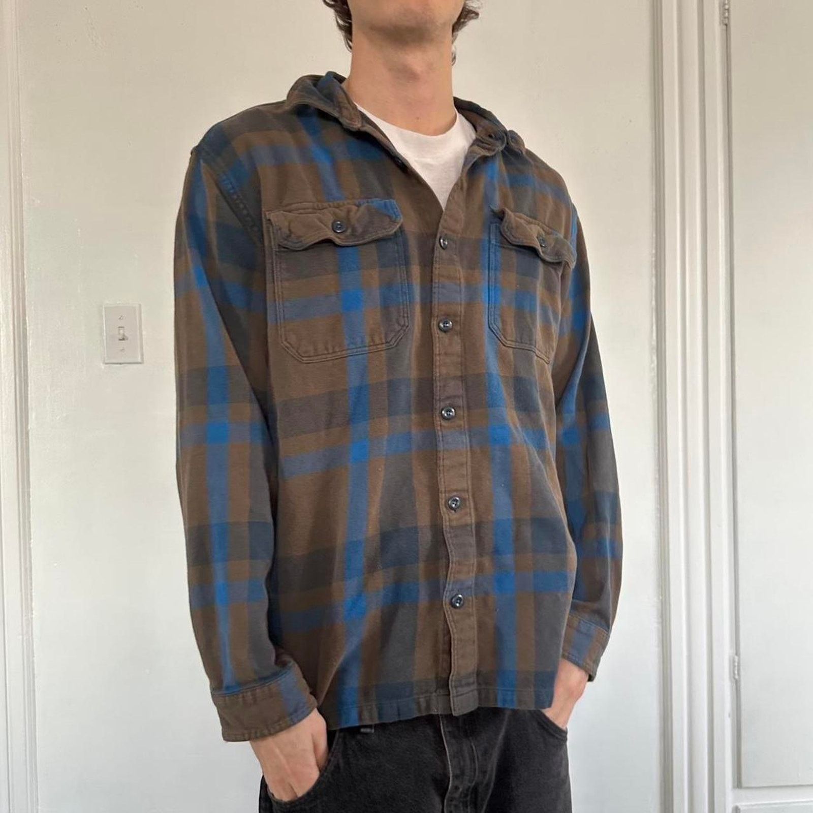 Patagonia × Vintage Patagonia Plaid Fjord Flannel Organic Cotton Button Up Shirt Size US M / EU 48-50 / 2 - 7 Thumbnail