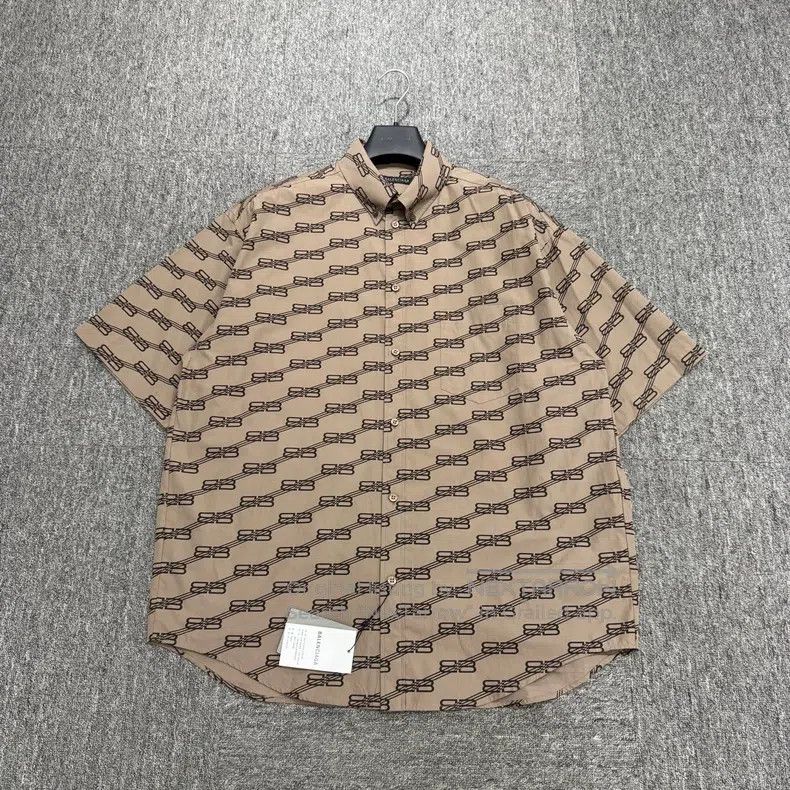Balenciaga size 37 Lock buckle full print short-sleeve shi