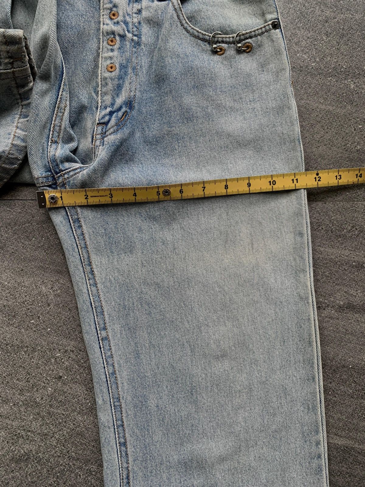 Yohji Yamamoto FREE TAX! 80s YYPH Studded Ring Accents Denim Jeans Size US 28 / EU 44 - 14 Thumbnail