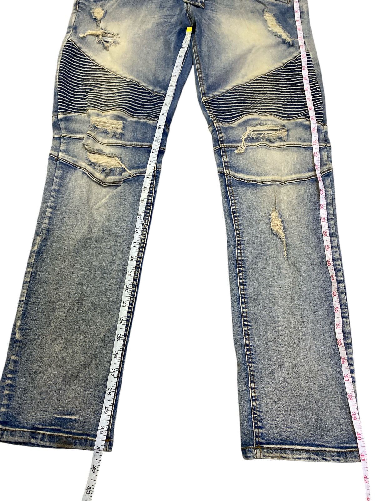 Designer Rare 11 4 14 11 Biker Denim Distressed Size US 38 / EU 54 - 8 Thumbnail