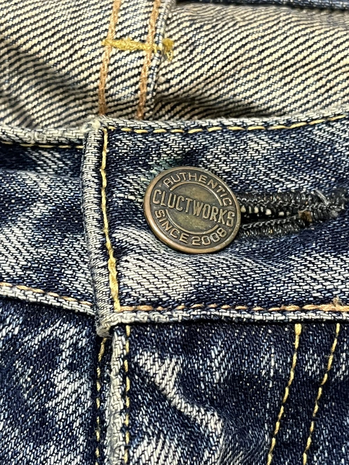 Nigo Vintage Japanese Cluct Selvedge Whiskers Denim Size US 32 / EU 48 - 15 Thumbnail