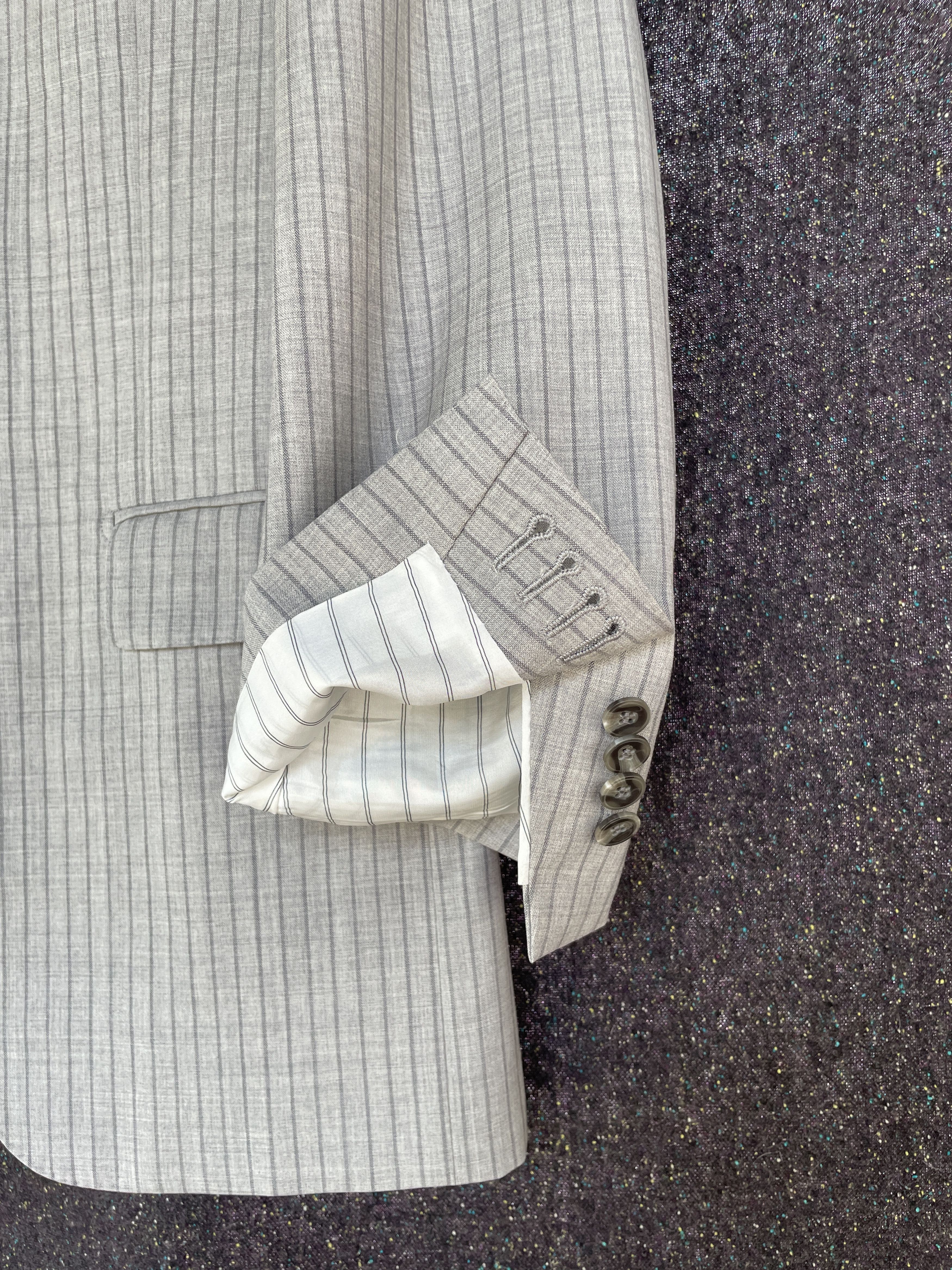 Suitsupply Suitsupply Striped Gray Pure Wool Sport Coat Blazer Size 36R - 7 Thumbnail