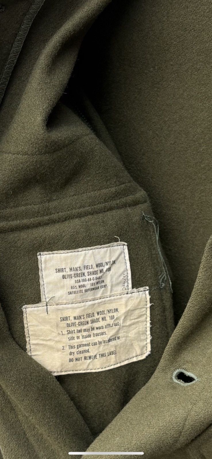 Vintage Vintage Us Army Field OG 108 Wool Military Shirt Size US S / EU 44-46 / 1 - 7 Thumbnail