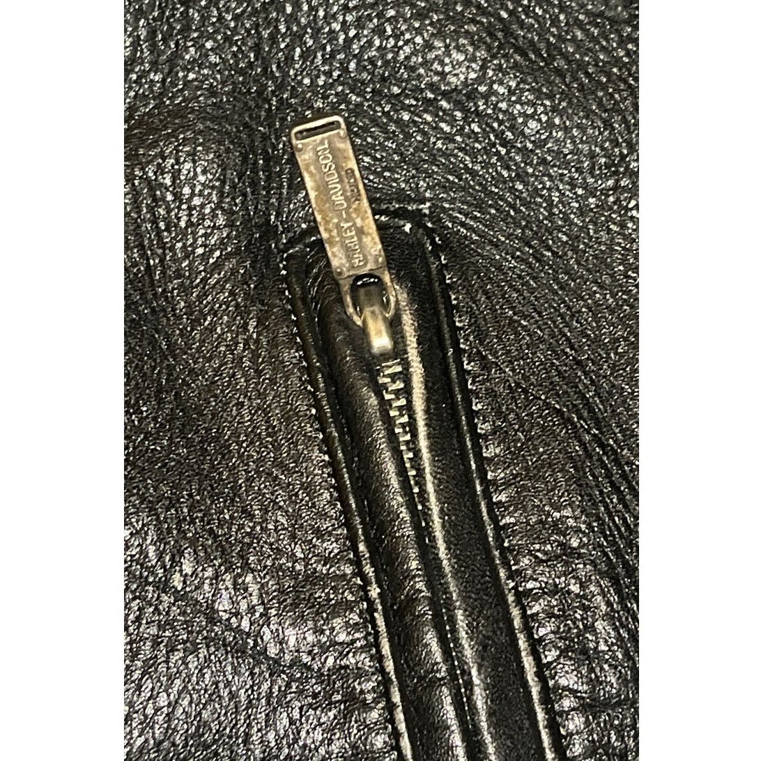 Harley Davidson Harley Davidson Leather Jacket Metal Bar & Shield - Size: L Size US L / EU 52-54 / 3 - 6 Thumbnail