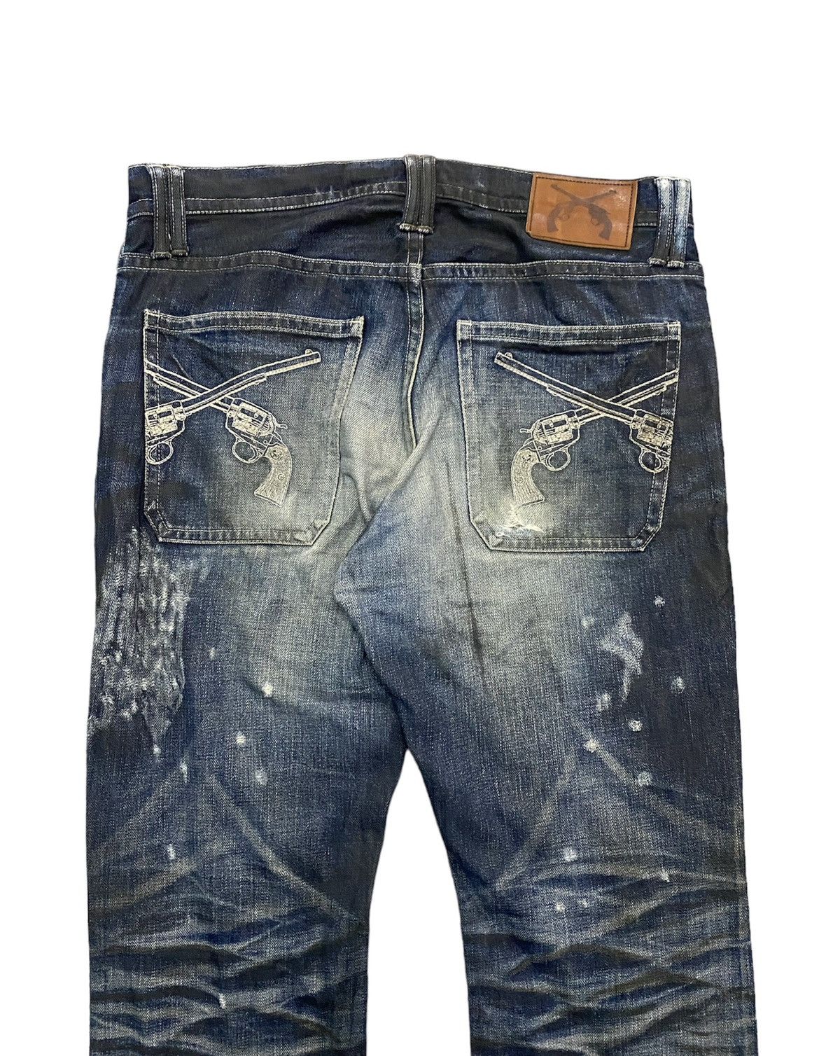 Mastermind Japan × Roar ROAR Flare Embordered Revolver Wash Faded pants Size US 33 - 1 Thumbnail