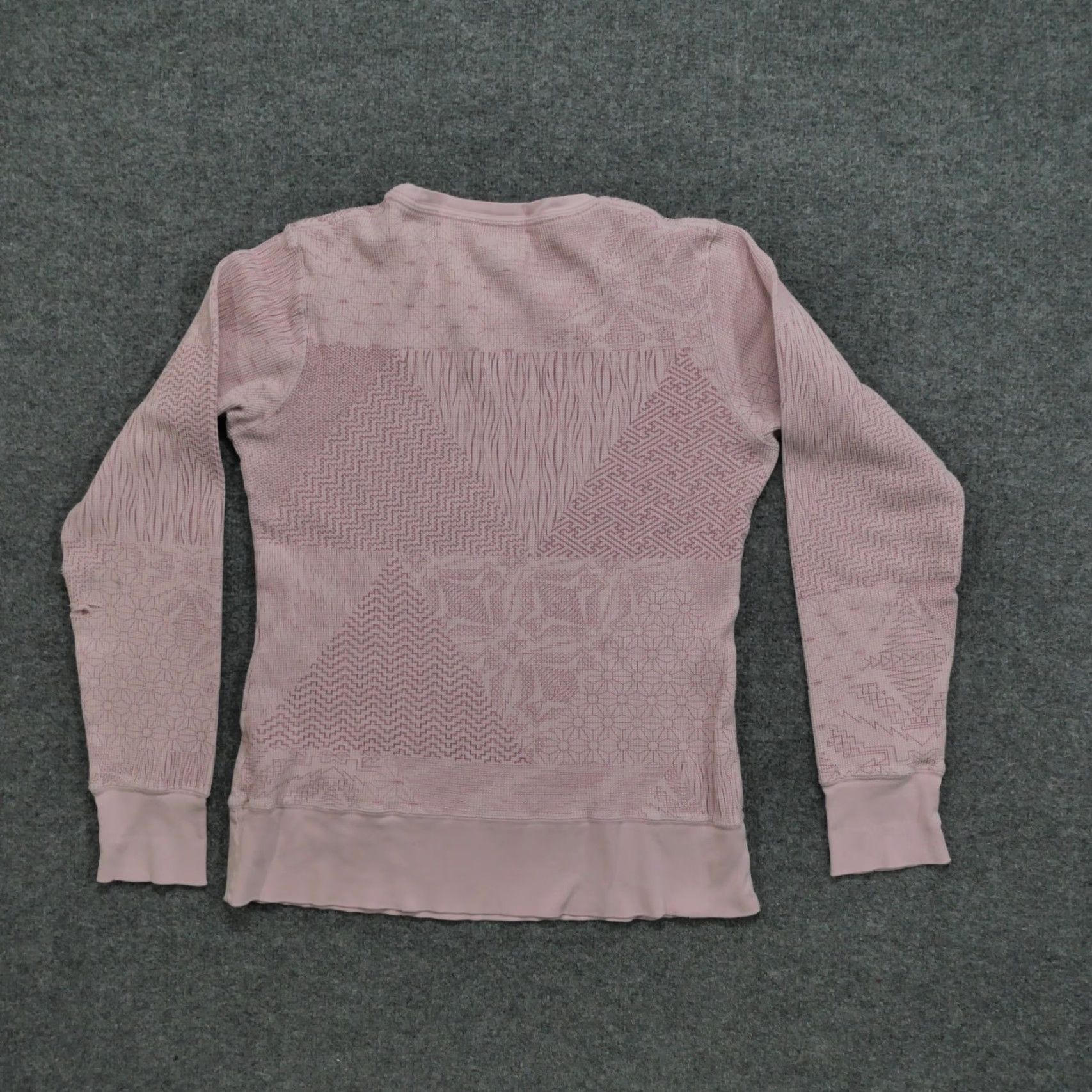 Nike Nike ACG Shirt Womens L Pink Thermal Waffle Knit All Over Print Y2K Size L / US 10 / IT 46 - 6 Thumbnail