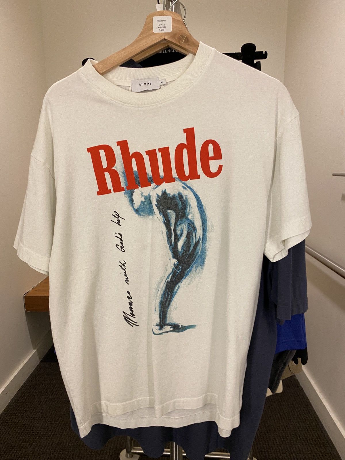 Image of Rhude Monaco Tee Xs in White, Men's