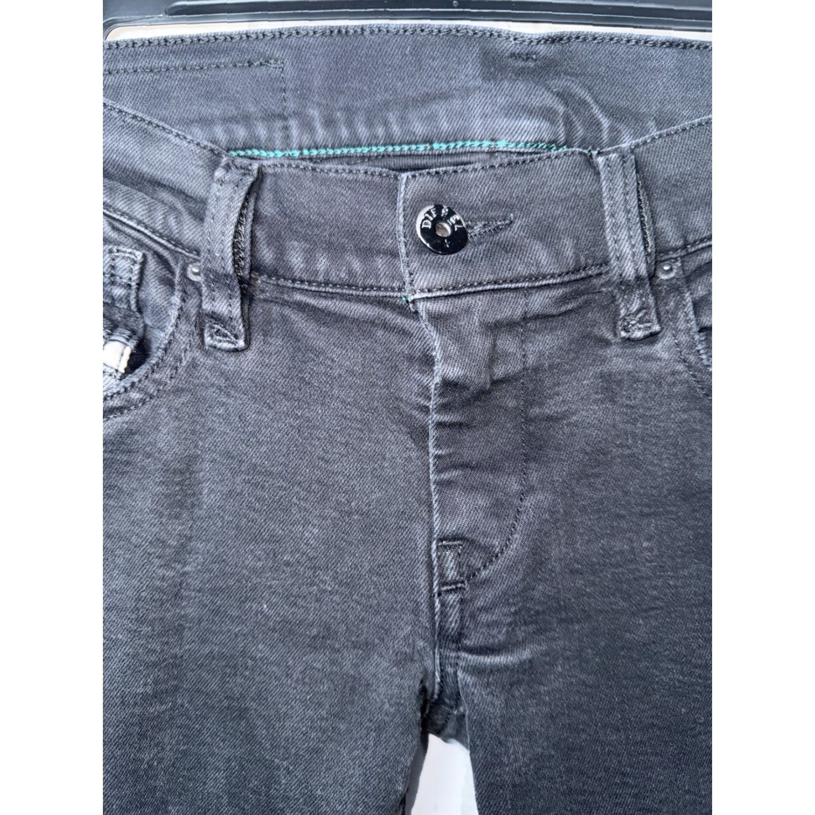 Diesel DIESEL Womens Getlegg Black Skinny Jeans Size 25 x 30 Slim Stretch Denim Zip Size 42" / US 20 - 3 Thumbnail