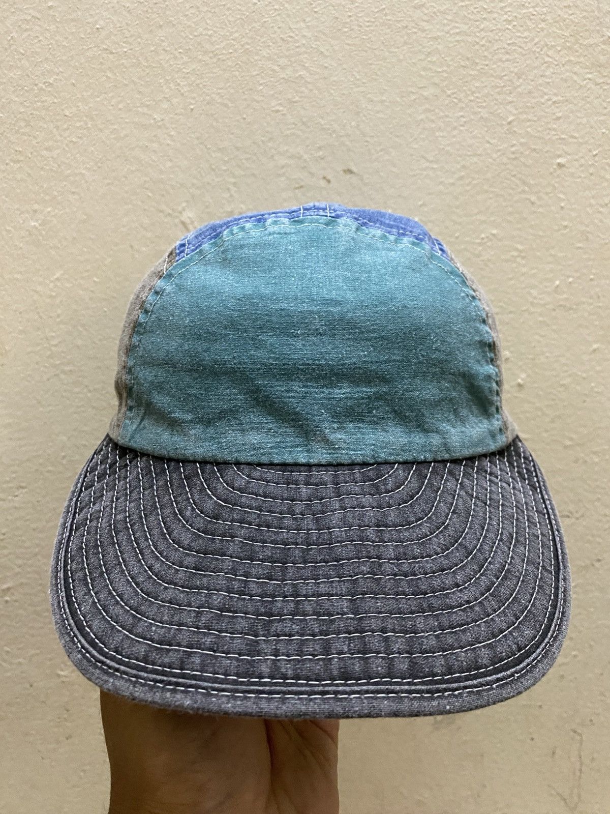 Indigo × Japanese Brand × Momotaro Jeans Made In Japan Multicolor Denim Mechanic Like Kapital Hat Size ONE SIZE - 2 Thumbnail