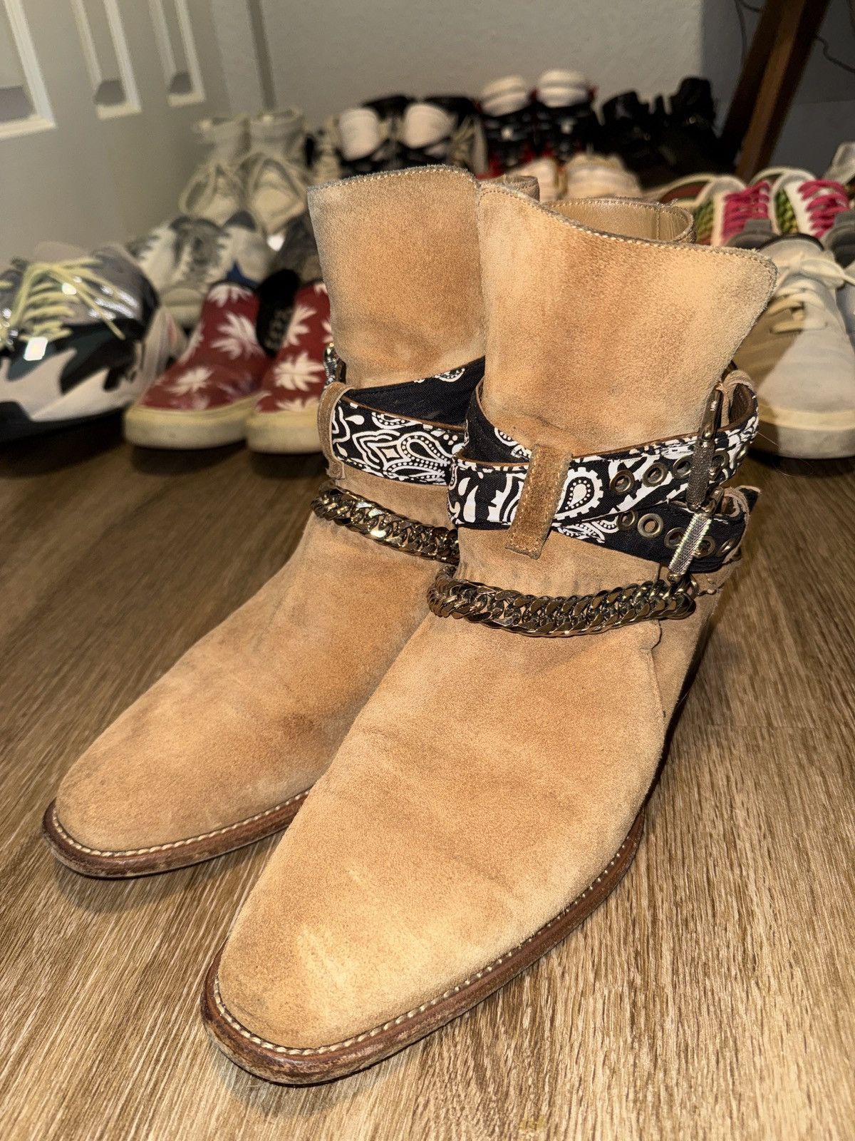 Amiri Amiri BANDANA BUCKLE BOOT with chain Size US 10 / EU 43 - 4 Thumbnail