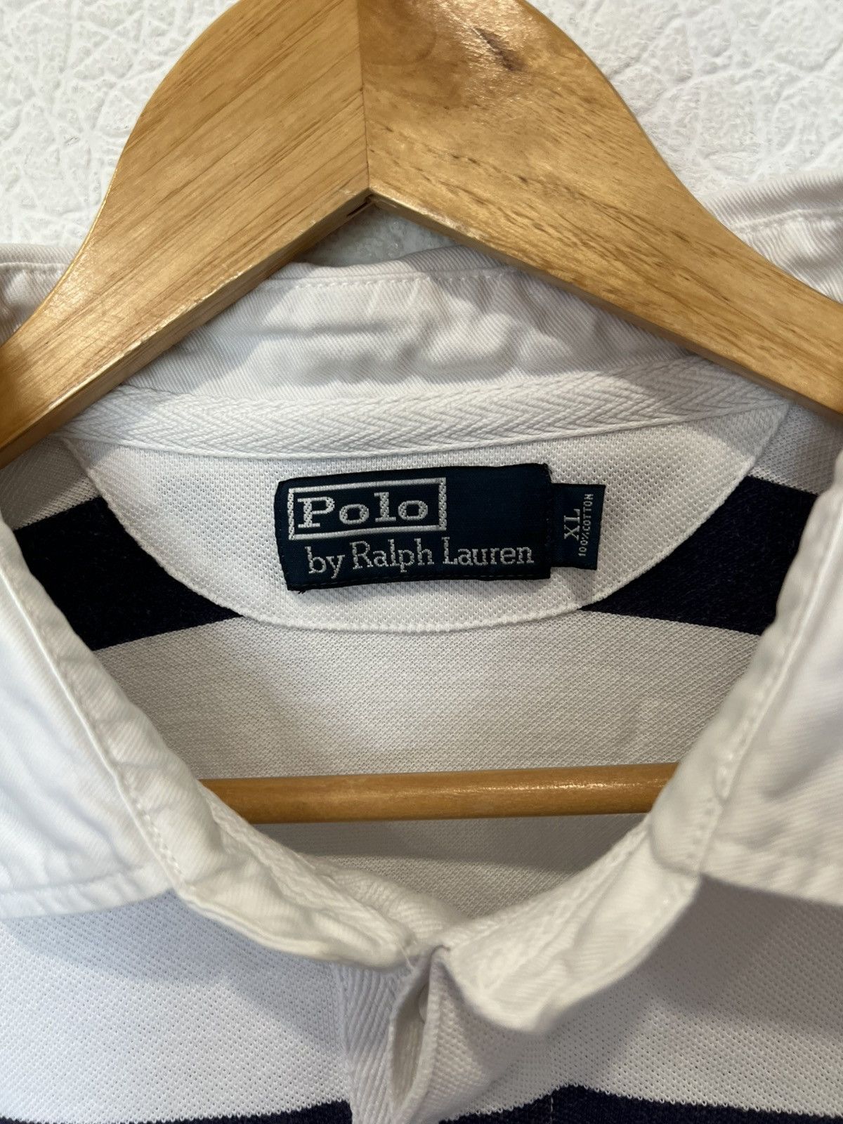Vintage Vintage Polo Ralph Lauren Striped Polo Shirt Tee Size US XL / EU 56 / 4 - 3 Thumbnail