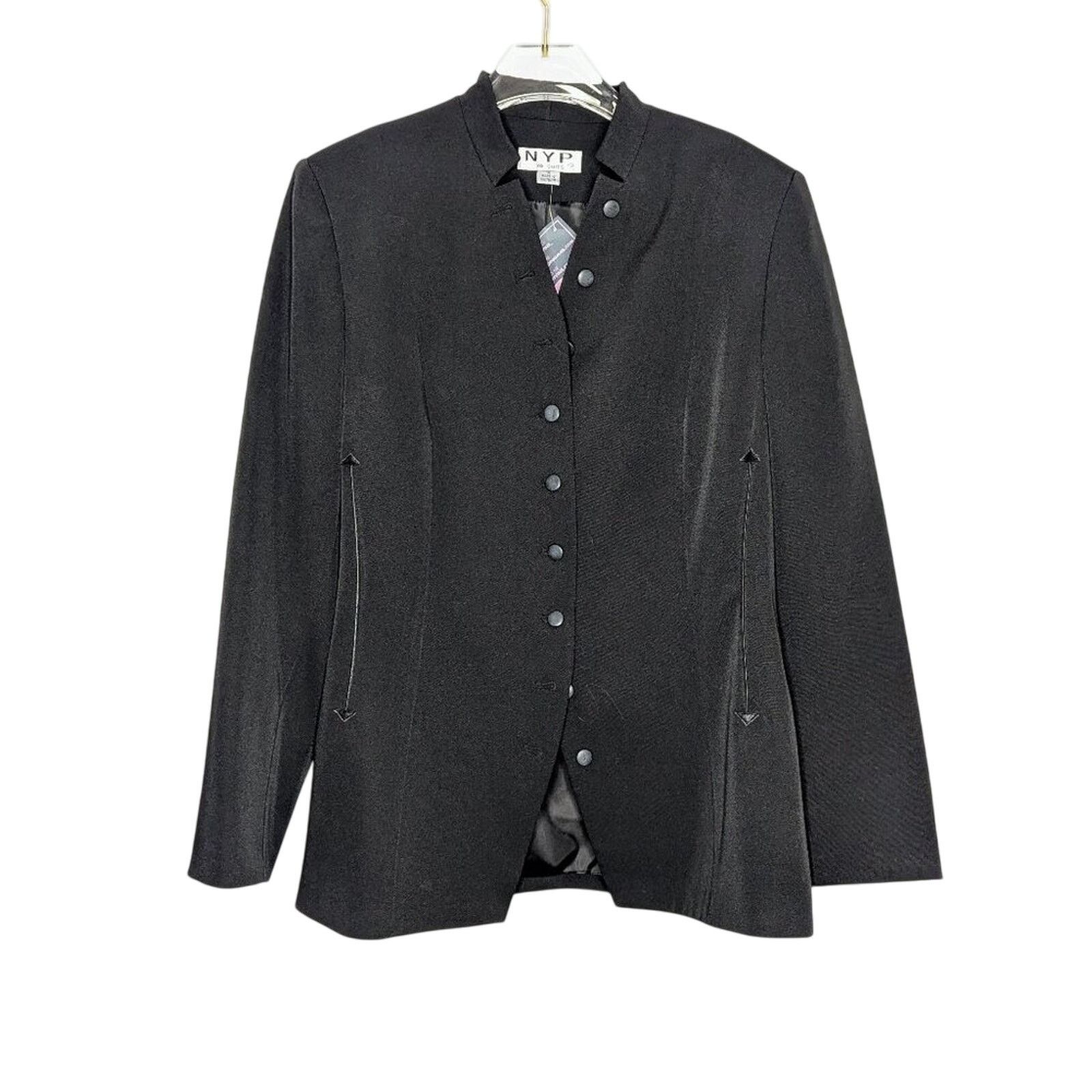 Vintage Vintage Black Tailored Fit Long Sleeve Blazer Embroidered Size XL / US 12-14 / IT 48-50 - 1 Thumbnail