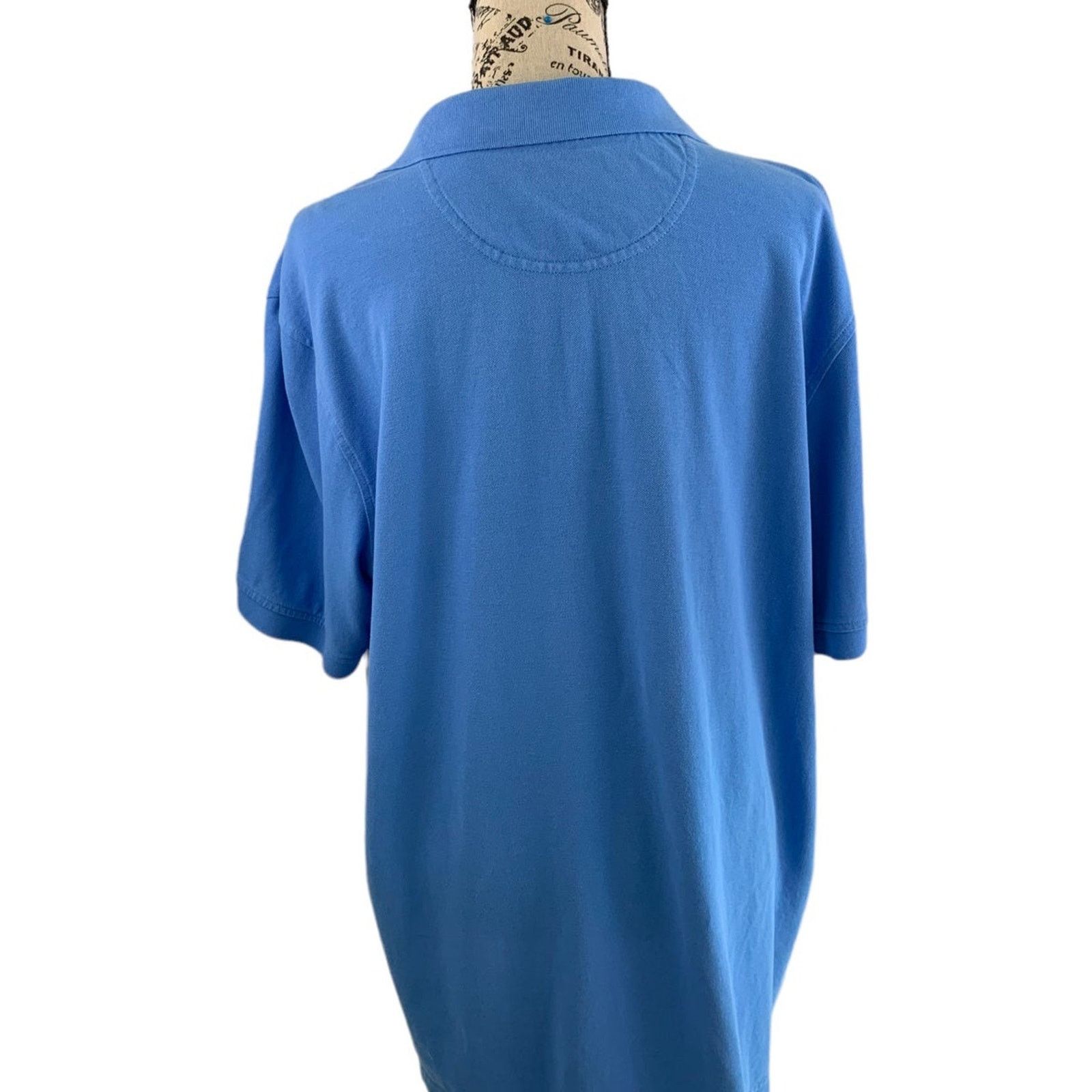 Nordstrom *Nordstrom Men’s Shop Polo XL Blue Pullover Soft 100% Cotton Size US XL / EU 56 / 4 - 4 Thumbnail
