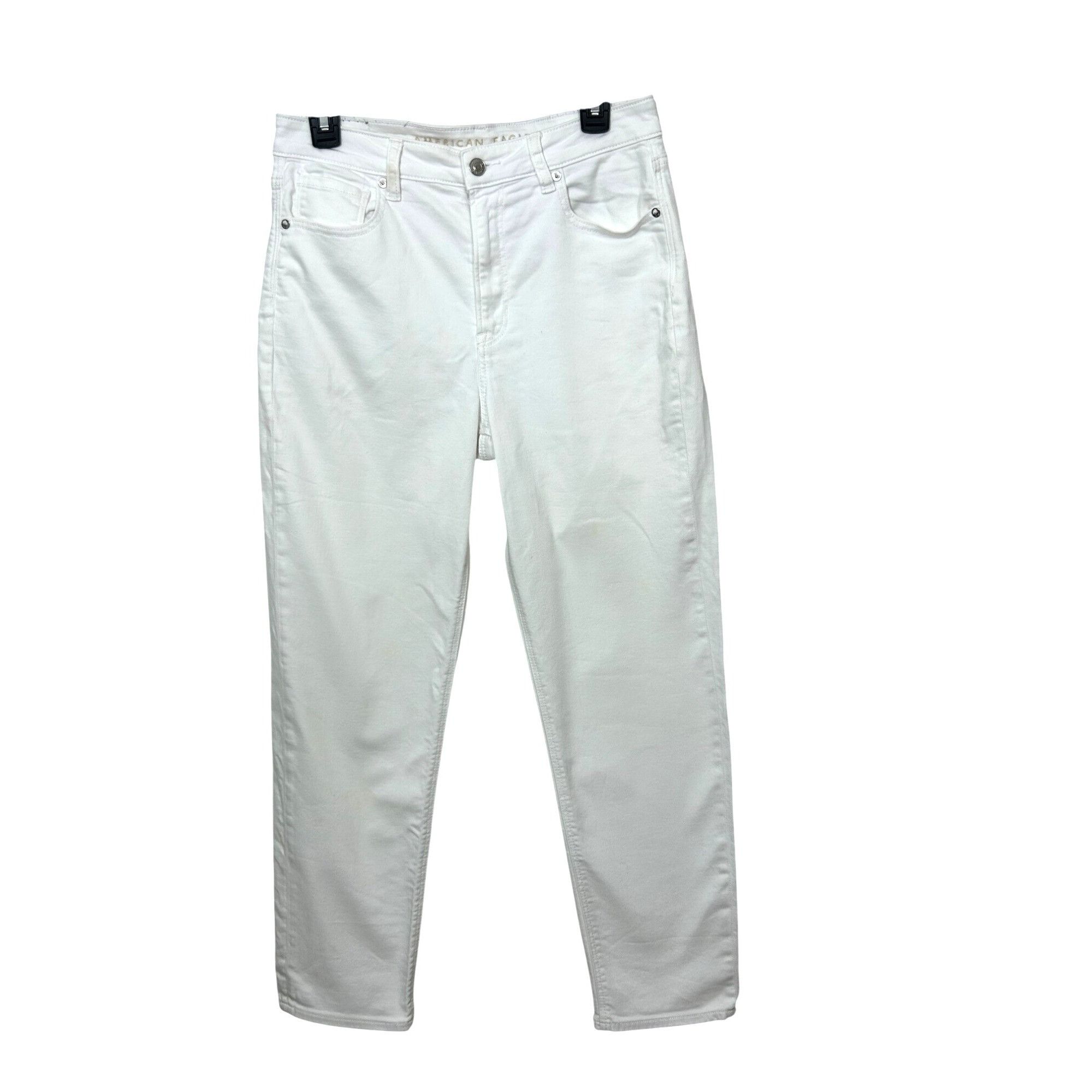 American Eagle Outfitters American Eagle Women’s White Jeans 8 Regular Ankle Tapered S Size 30" / US 8 / IT 44 - 1 Thumbnail