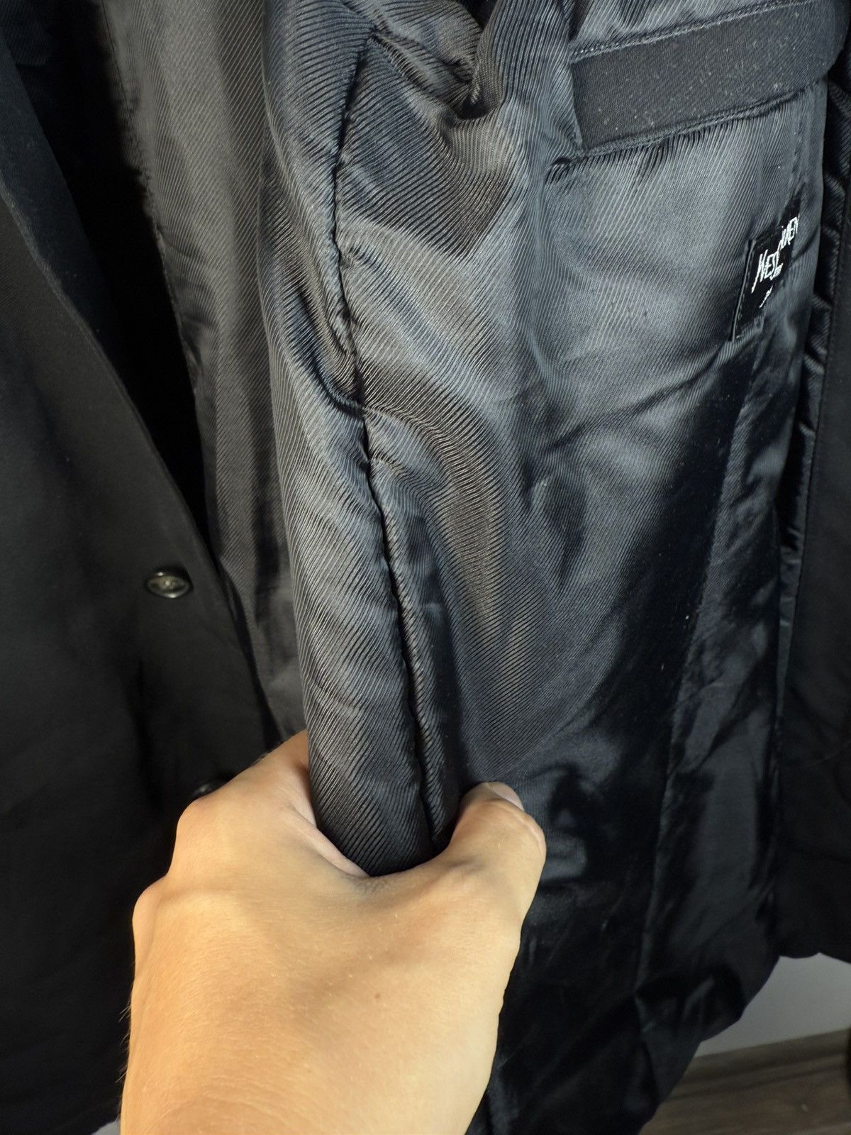 Yves Saint Laurent Warmed YSL Jacket Coat Black Long 90s Vintage Autumn Size US L / EU 52-54 / 3 - 9 Thumbnail