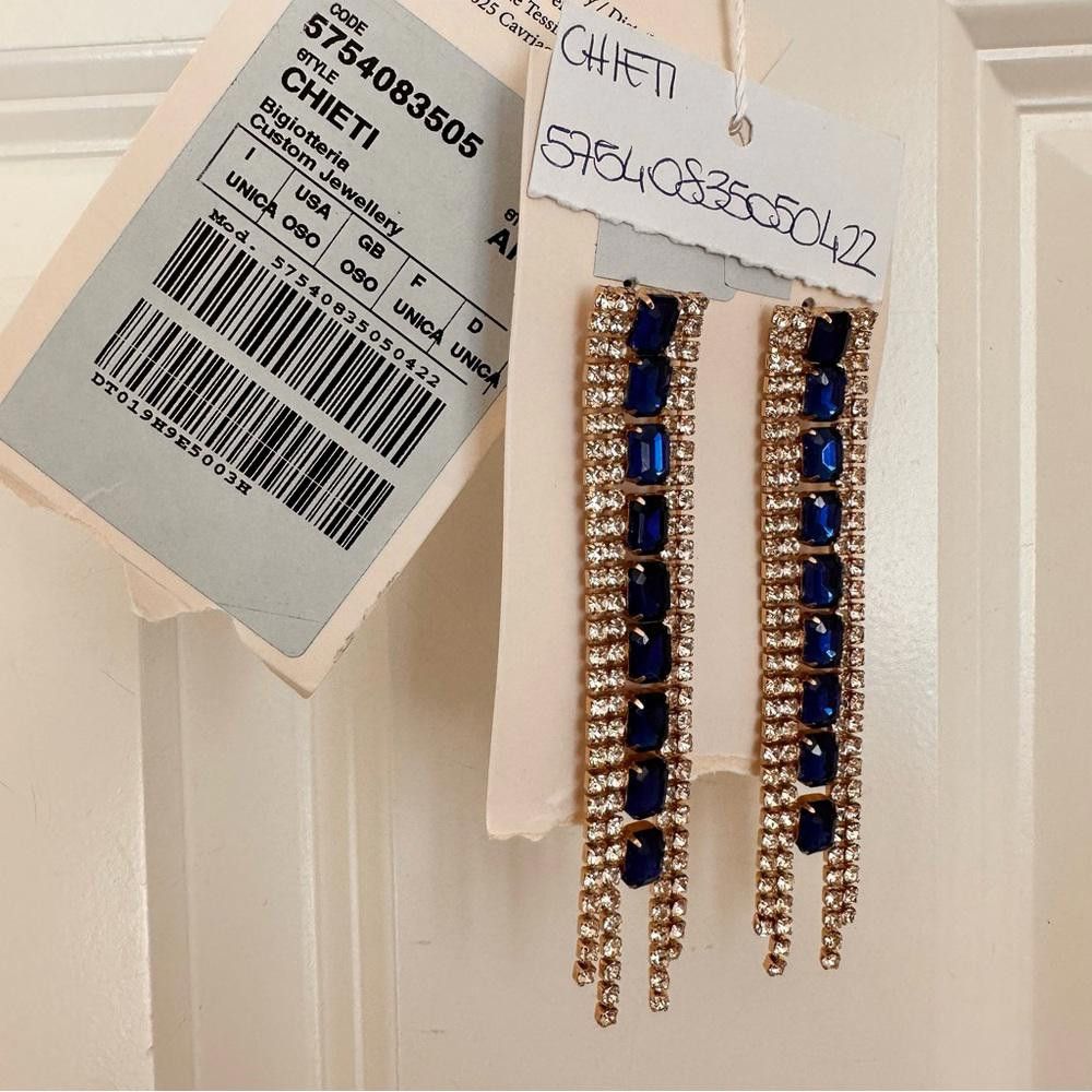 Designer Intrend by Max Mara Dangle Earrings with Rhinestones Size ONE SIZE - 6 Thumbnail