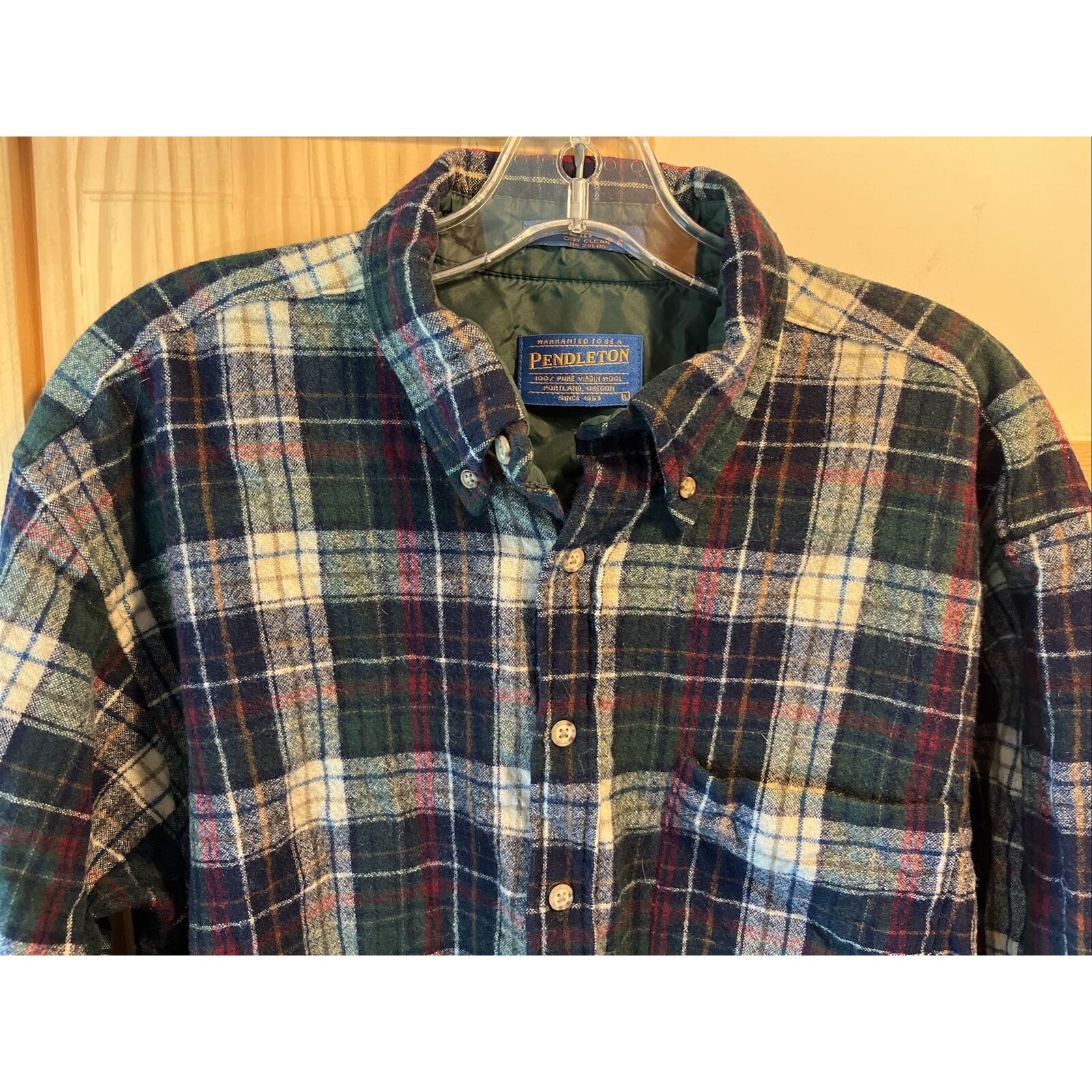 Pendleton Pendleton Men’s L Multicolored Plaid LS Wool Flannel Shirt Size US L / EU 52-54 / 3 - 7 Thumbnail