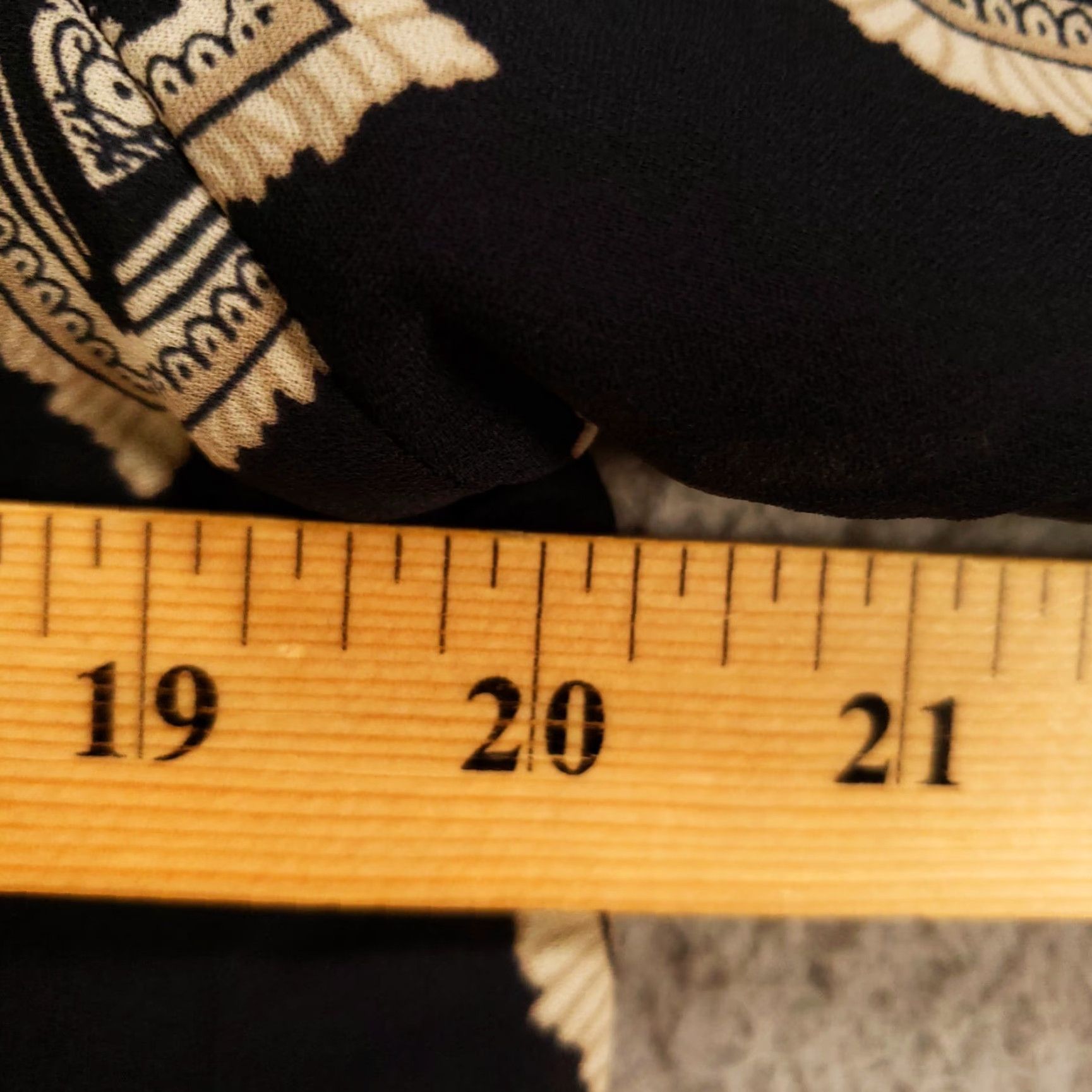 Vintage Fig and Flower Button-Up Top Womens M Navy Blue Tan Front Tunic Sheer Medium Size M / US 6-8 / IT 42-44 - 7 Thumbnail