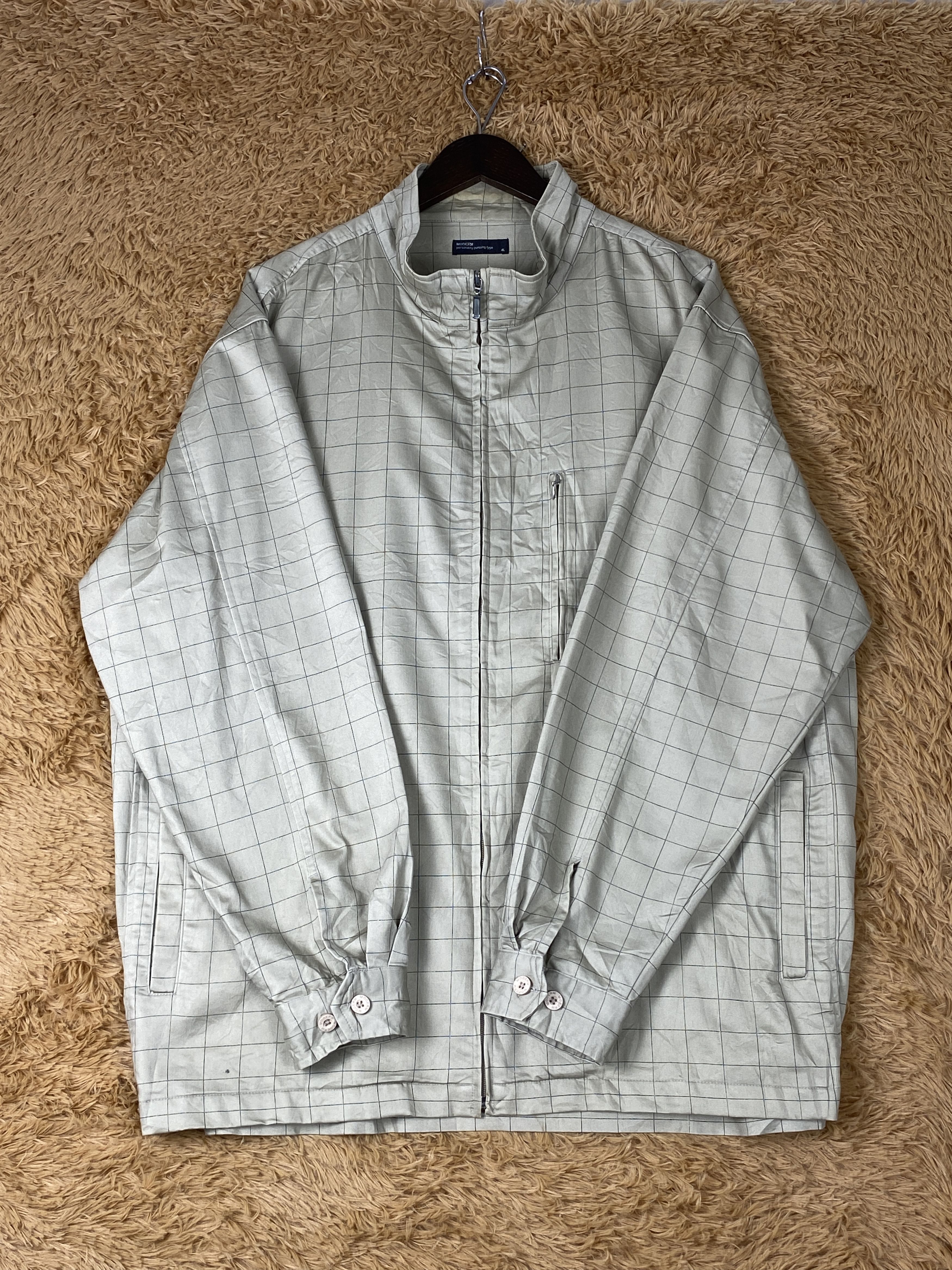 Japanese Brand × Vintage Vintage Moderm Zip Up Windbreaker Jacket Size US XXL / EU 58 / 5 - 4 Thumbnail