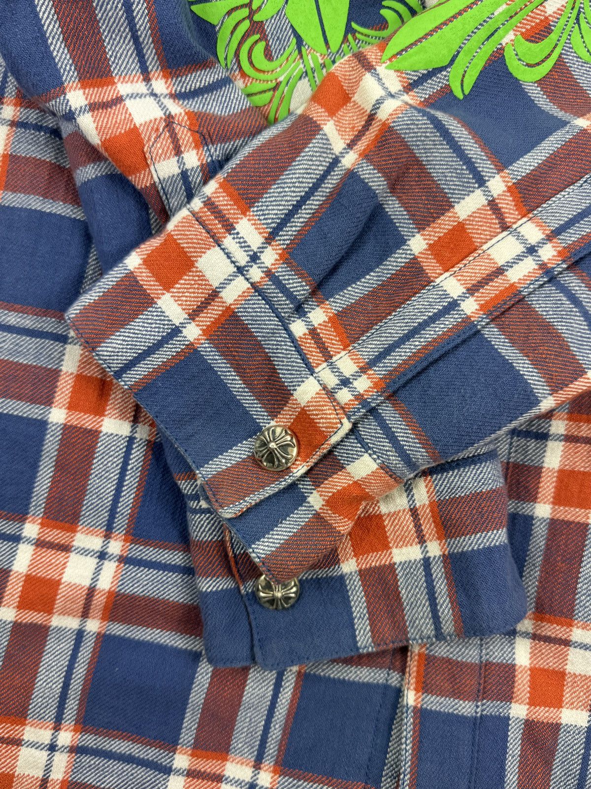 Chrome Hearts CHECKED OVERSHIRT WITH SILVER BUTTONS Size US XL / EU 56 / 4 - 4 Thumbnail