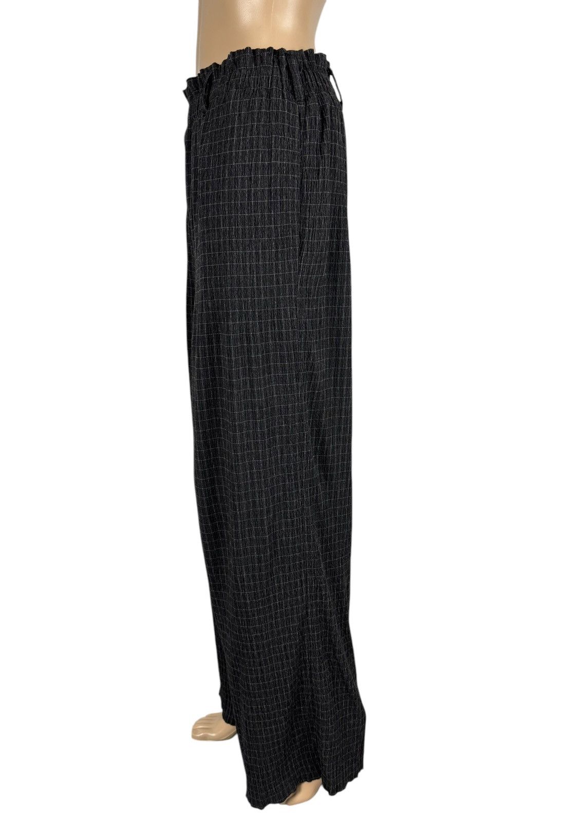 Designer Sara Sturgeon Plaid Wide Leg Pants Viscose size 4 Size 30" / US 8 / IT 44 - 4 Thumbnail