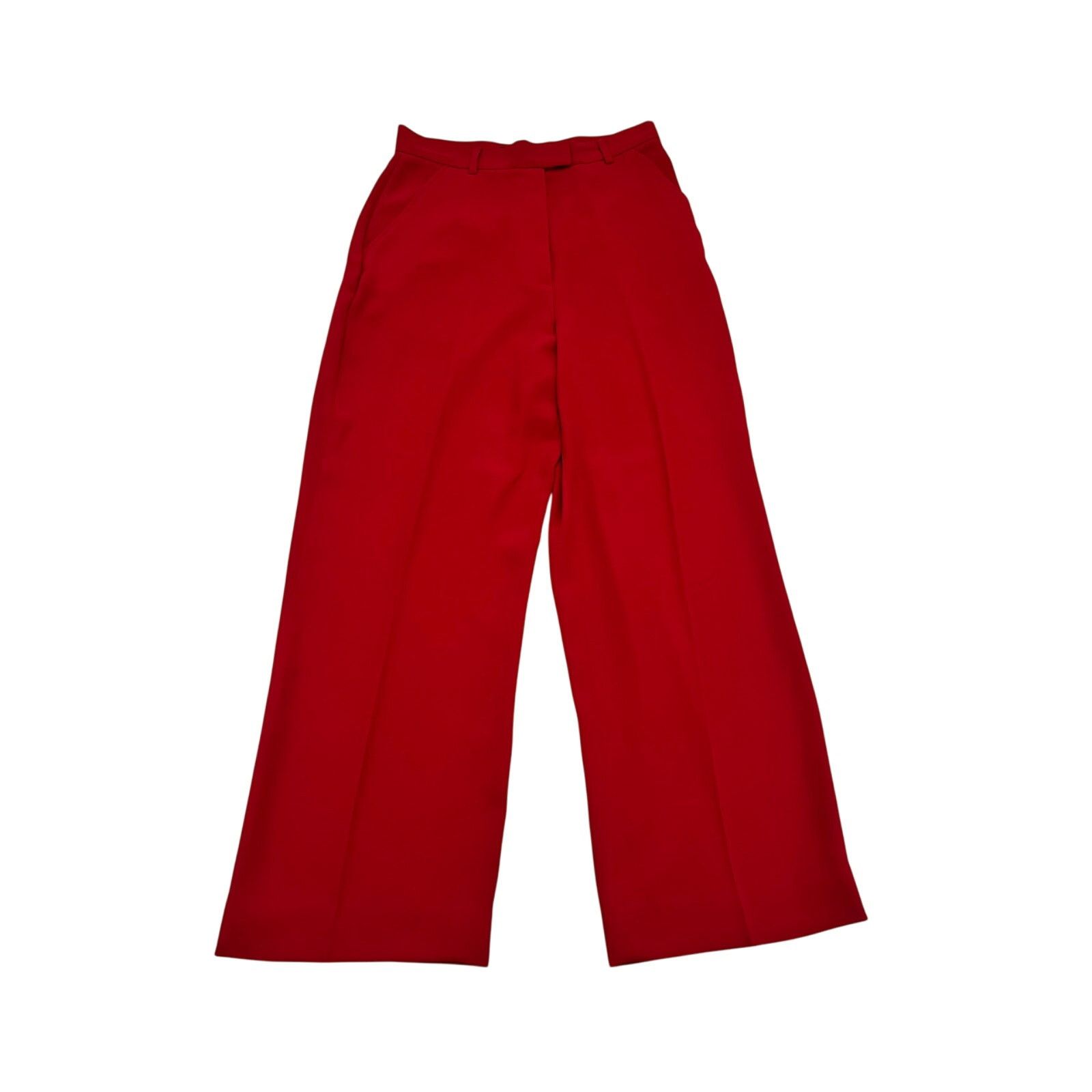 George George Ultra High Rise Straight Leg Red Dress Pants Size 10 Size 32" / US 10 / IT 46 - 1 Thumbnail