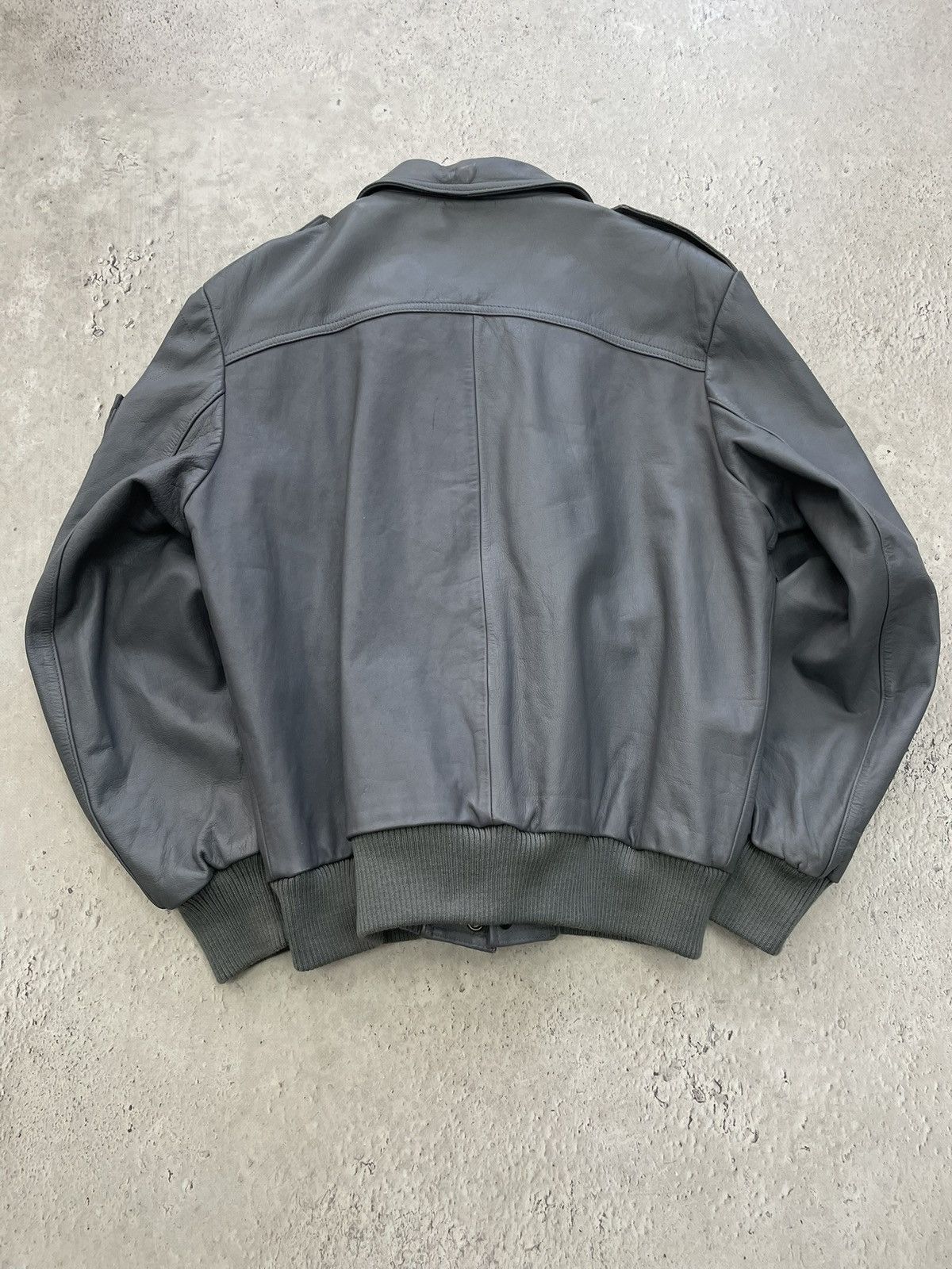 Schott Leather aviation leather bomber jacket 90s schott jacket Size US L / EU 52-54 / 3 - 13 Thumbnail