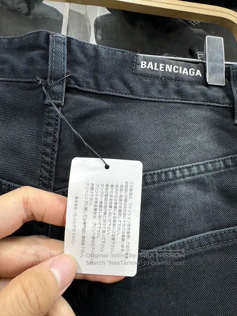 Balenciaga Balenciaga 23 Black Baggy Wide-Leg Jeans. Size US 26 / EU 42 - 4 Thumbnail