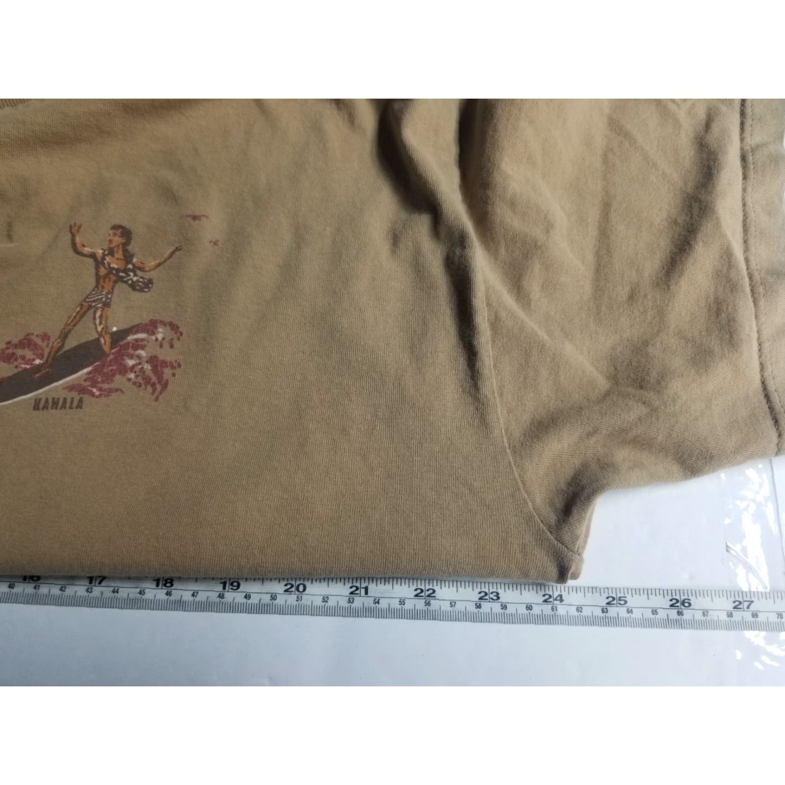 Vintage Kahala Hawaiian T-Shirt Kahala Kahala Hawaiian Short Sleeve Men's XL Khaki Crew Neck Cotton Shirt Size US XL / EU 56 / 4 - 4 Thumbnail