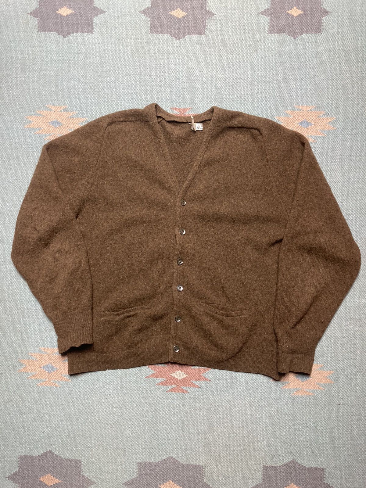 Vintage 60s cardigan sweater Detroit Knitting Mills lambs wool XL Size US XL / EU 56 / 4 - 1 Thumbnail