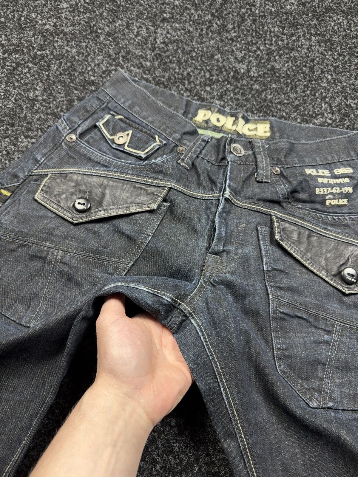 Japanese Brand Y2K Japanese Police G-Star style 00s Retro Dark Denim Jeans Size US 32 / EU 48 - 7 Thumbnail