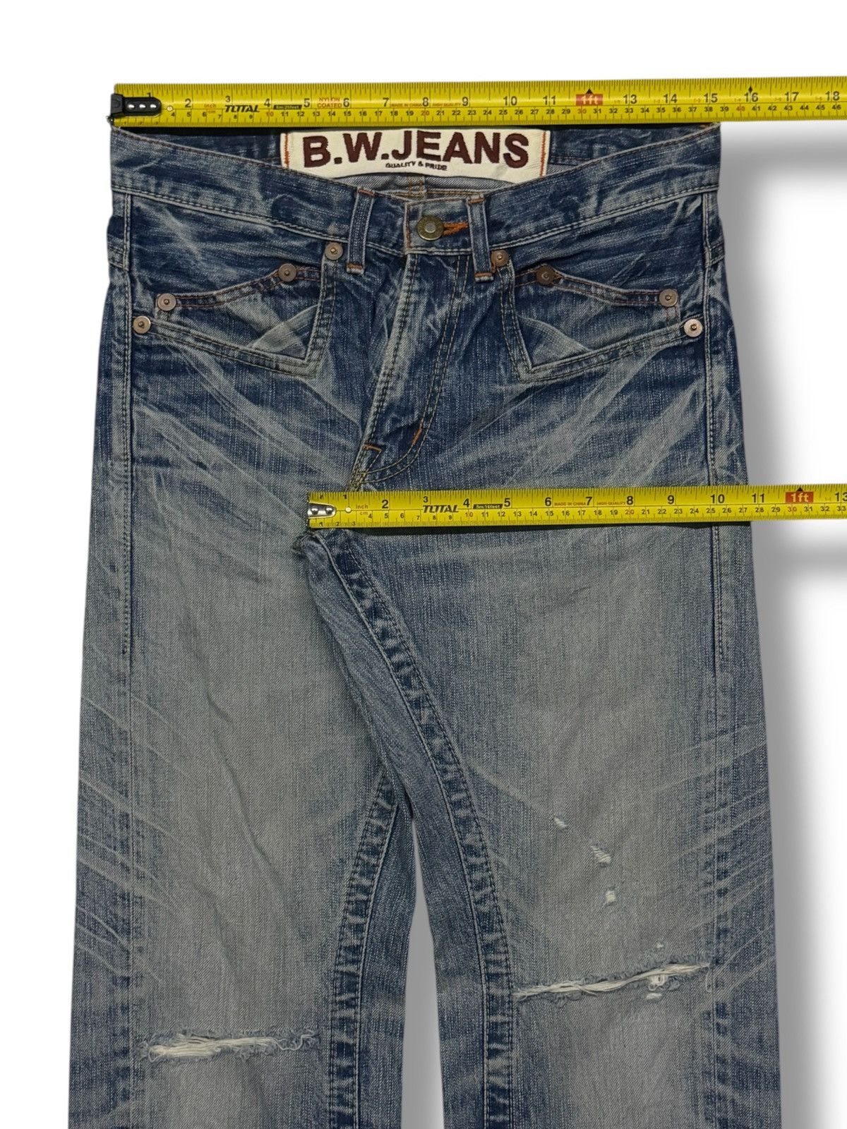 Blue Blue Japan Vintage 00s Blue Way Jeans | Made In Nippon Japan | W30 Size US 30 / EU 46 - 13 Thumbnail