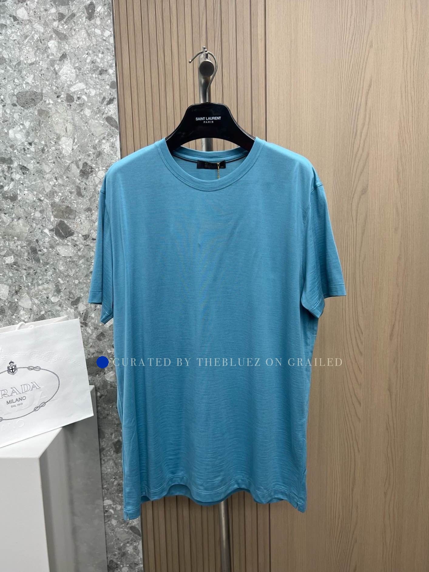 Loro Piana Blue Short-Sleeve T-Shirt - XXL Size US XXL / EU 58 / 5 - 1 Thumbnail