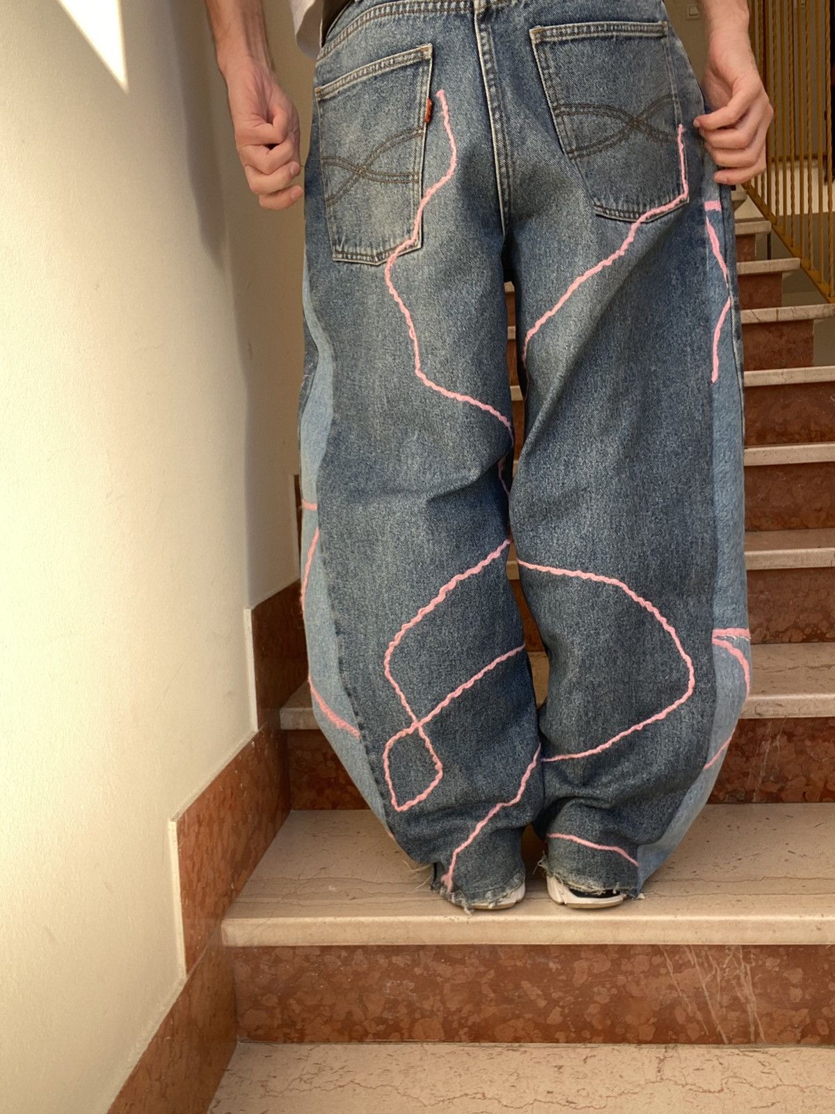 Vintage Baggy jeans custom Size US 33 - 10 Thumbnail